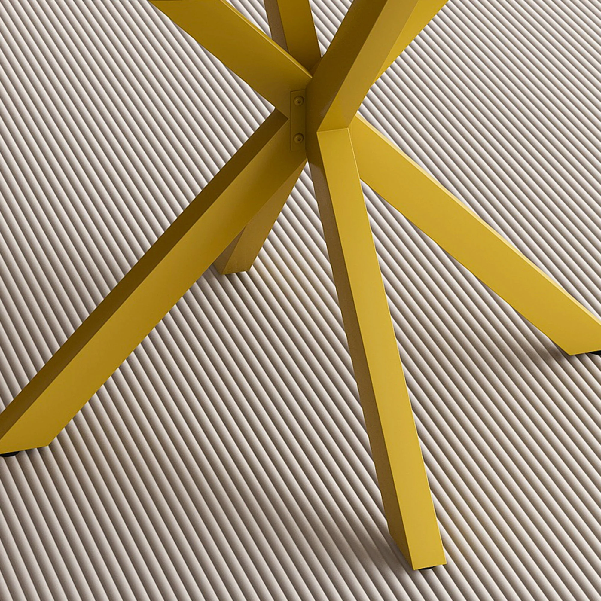 Round Dining Table With Extendable Blades, X Base - Image 10