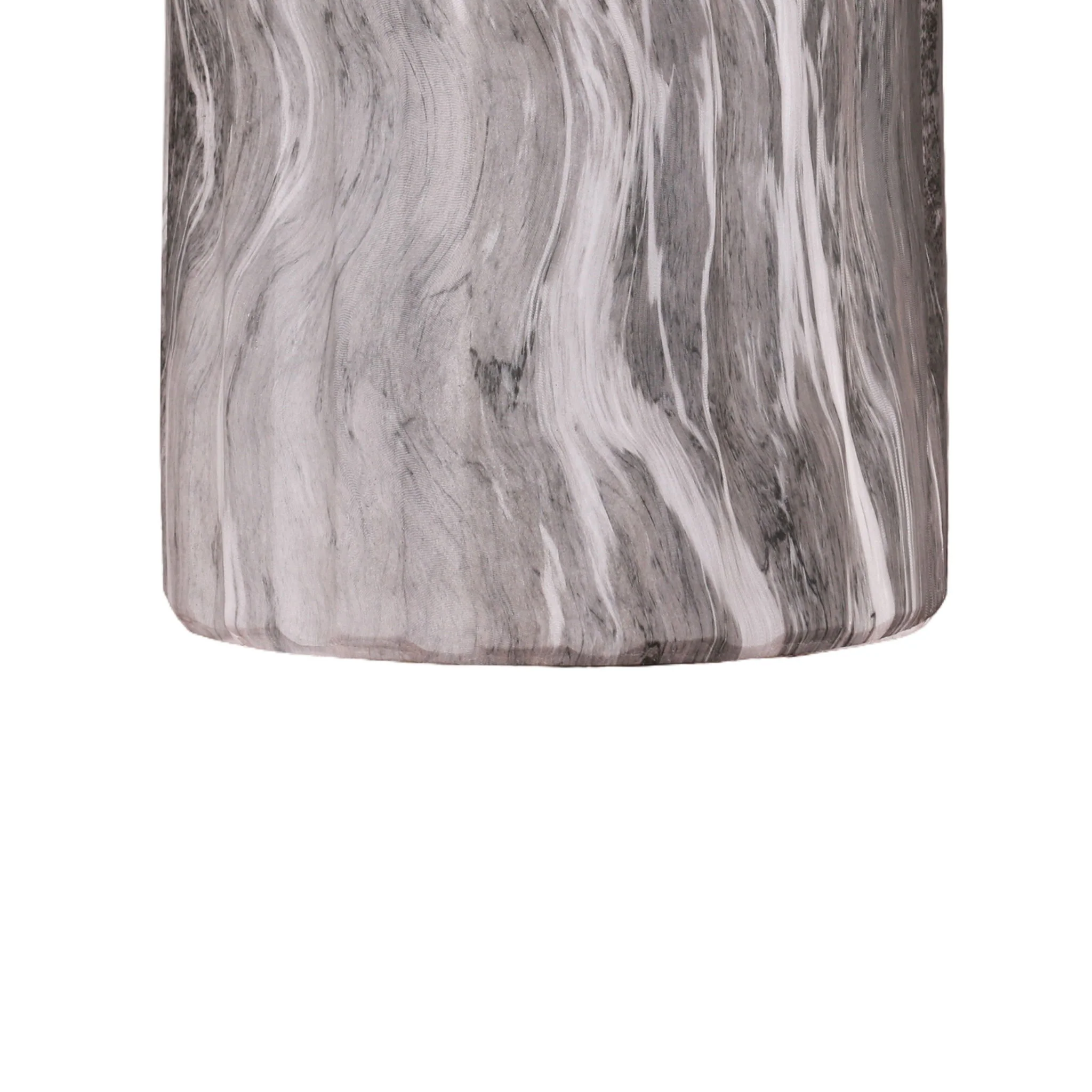 Round Geometric Outdoor End Table - Marble - Image 3
