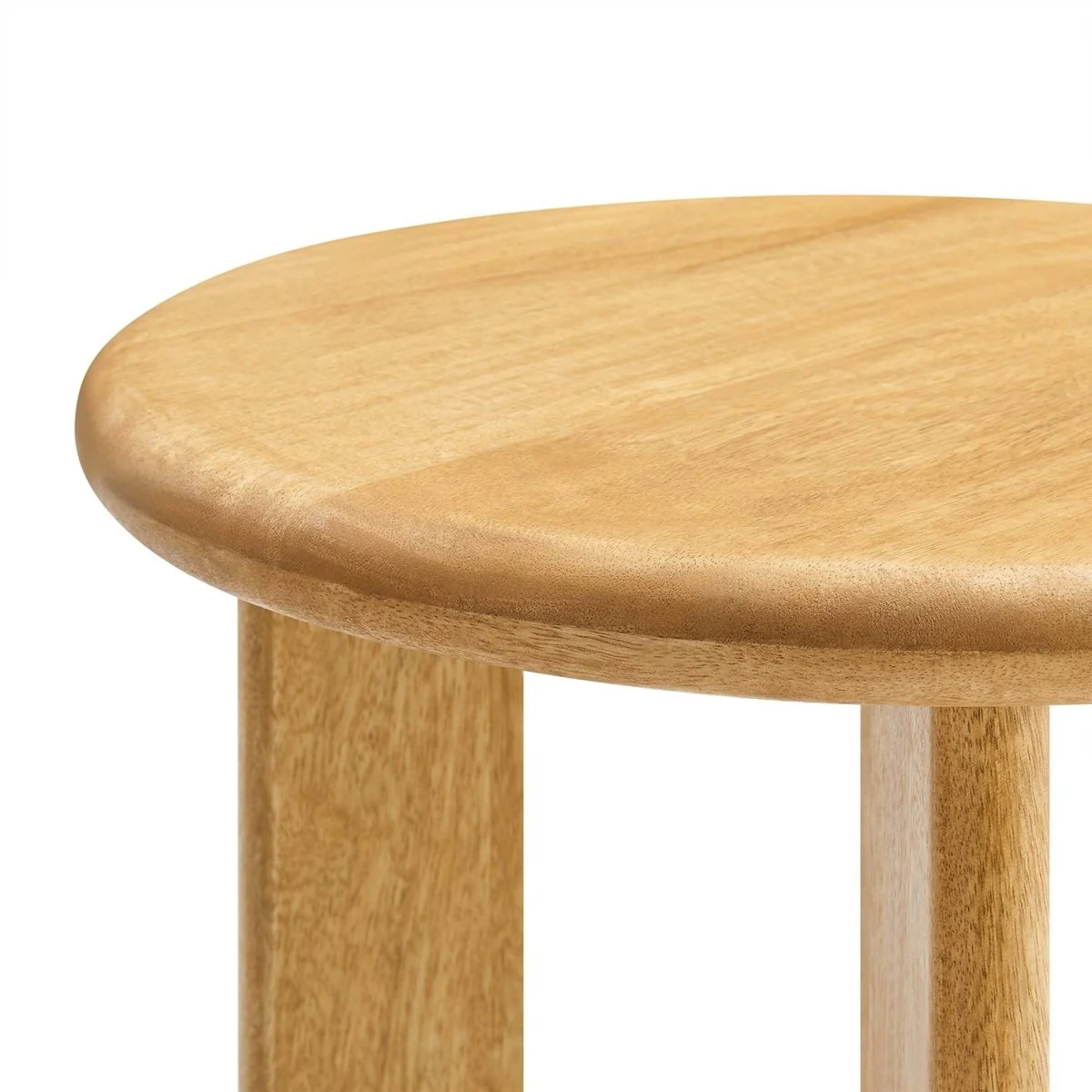 Round Mango Wood Side Table Pedestal Design – 16 Inch - Image 4