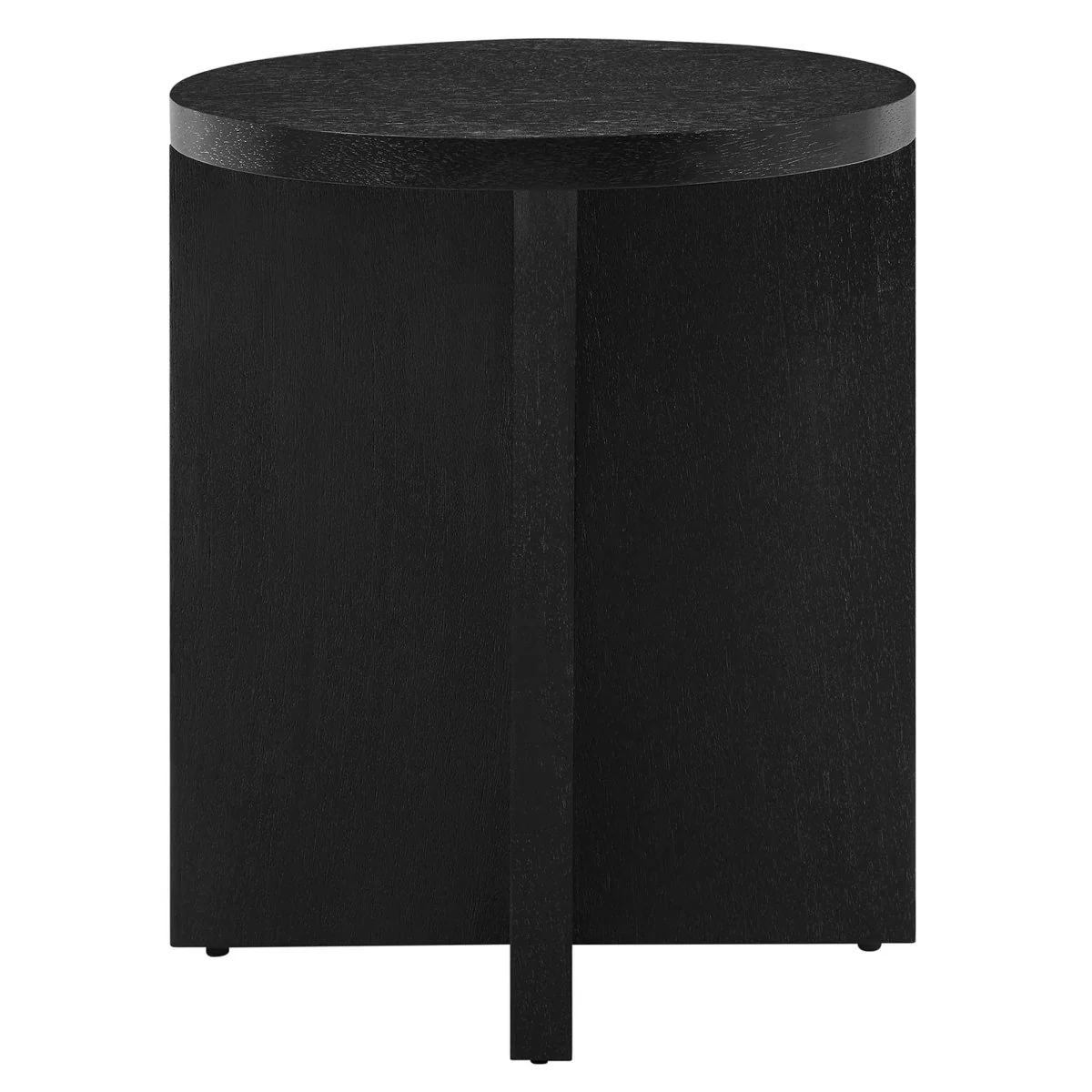 Round Mango Wood Side Table with X Base – 16 Inch - Image 14