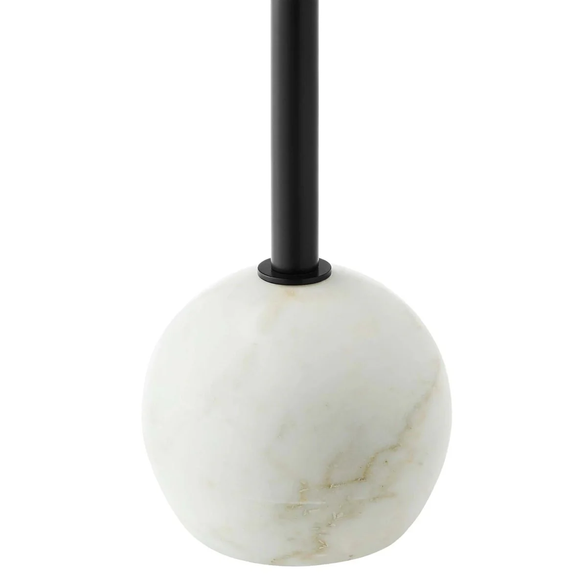 Round Marble Base Side Table with Iron Top – White 14 Inch - Image 17