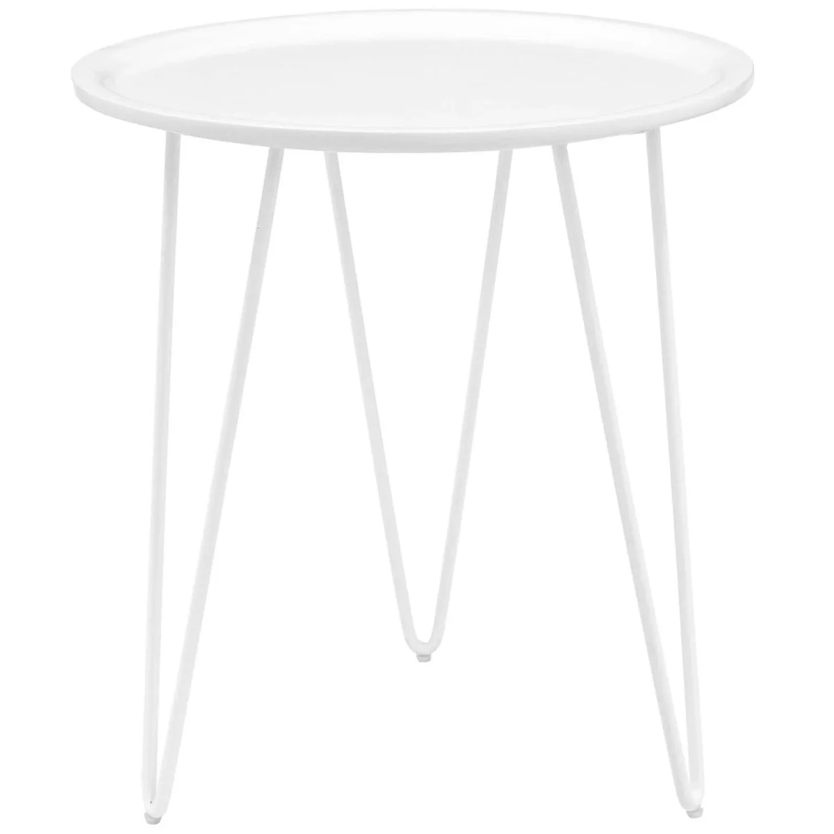Round Mid Century Side Table with Hairpin Legs – 19 Inch - Image 7