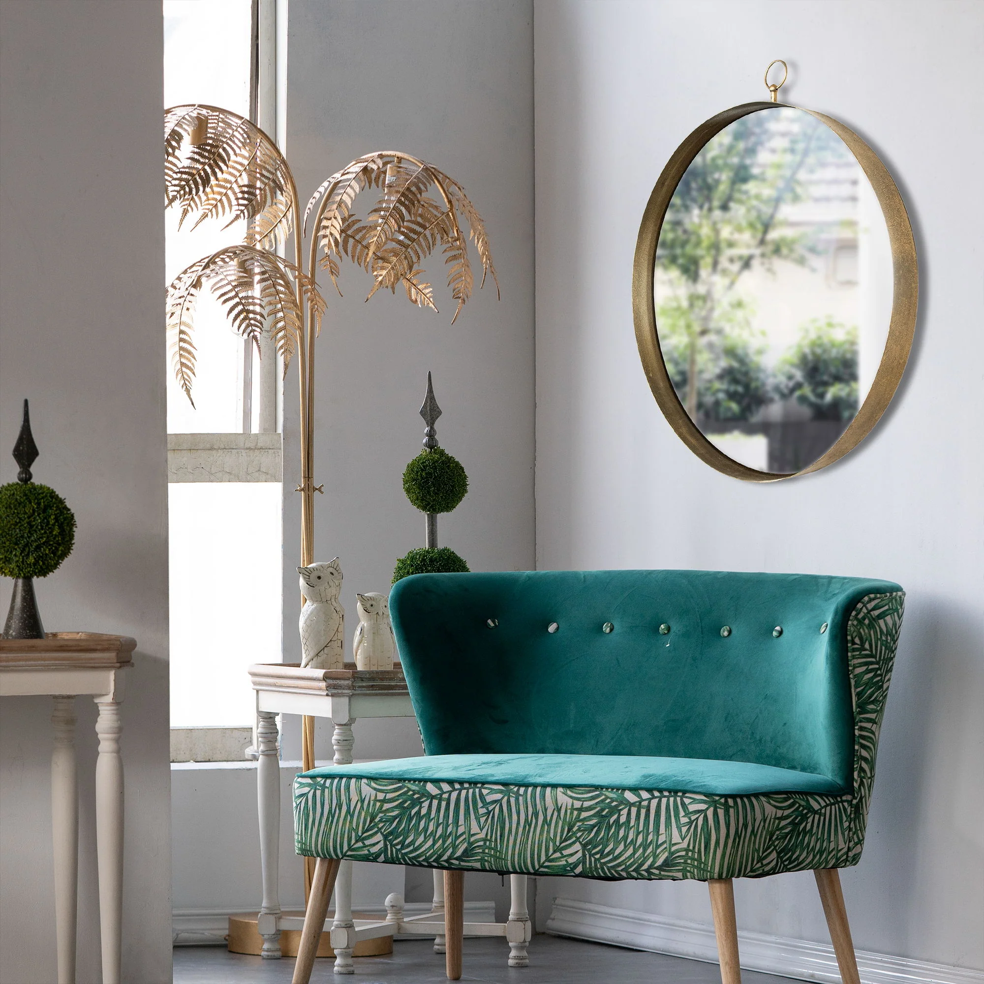 Round Mirror, Circle Mirror With Iron Frame For Living Room Bedroom Vanity Entryway, Hallway - Image 7