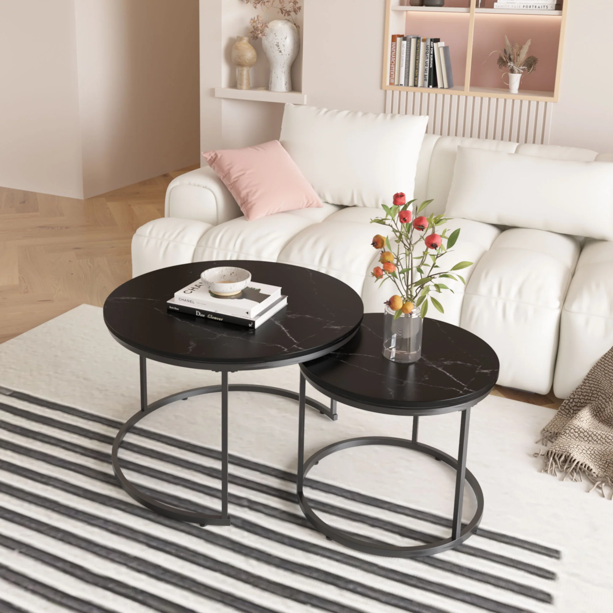 Round Nesting Coffee Table (Set of 2) - Image 17