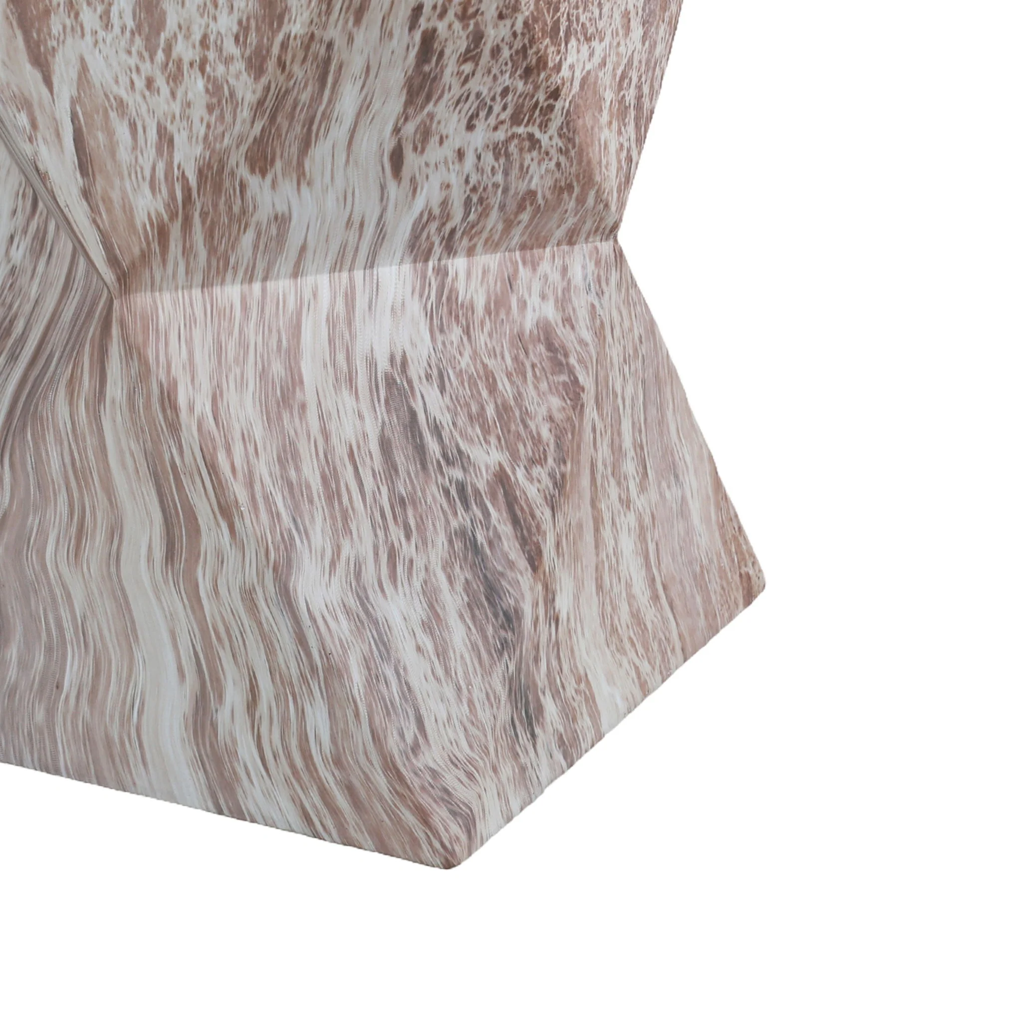 Round Outdoor Geometric End Table - Marble - Image 5