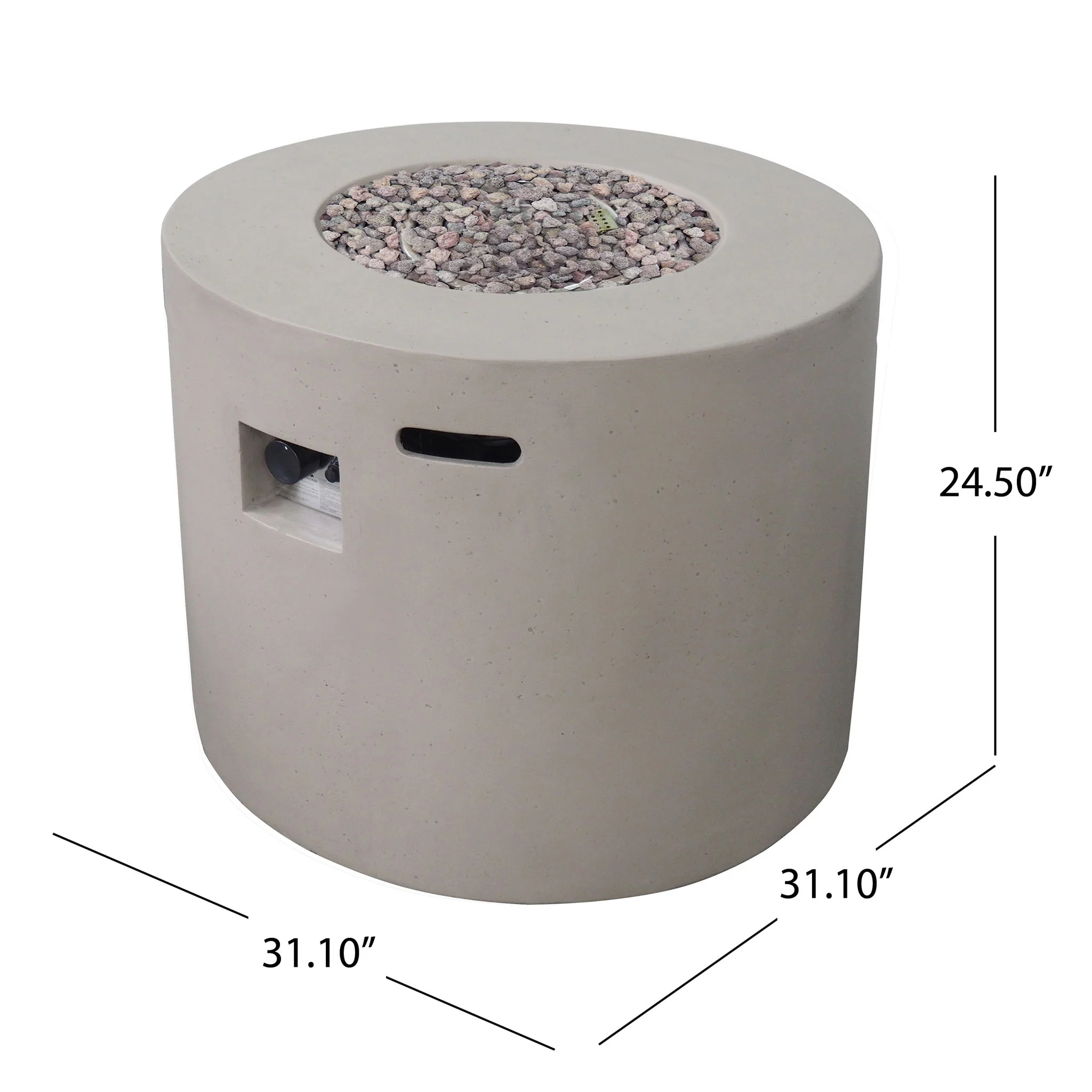 Round Propane Fire Pit Table Modern Outdoor Patio Heater 40000 BTU - Image 9