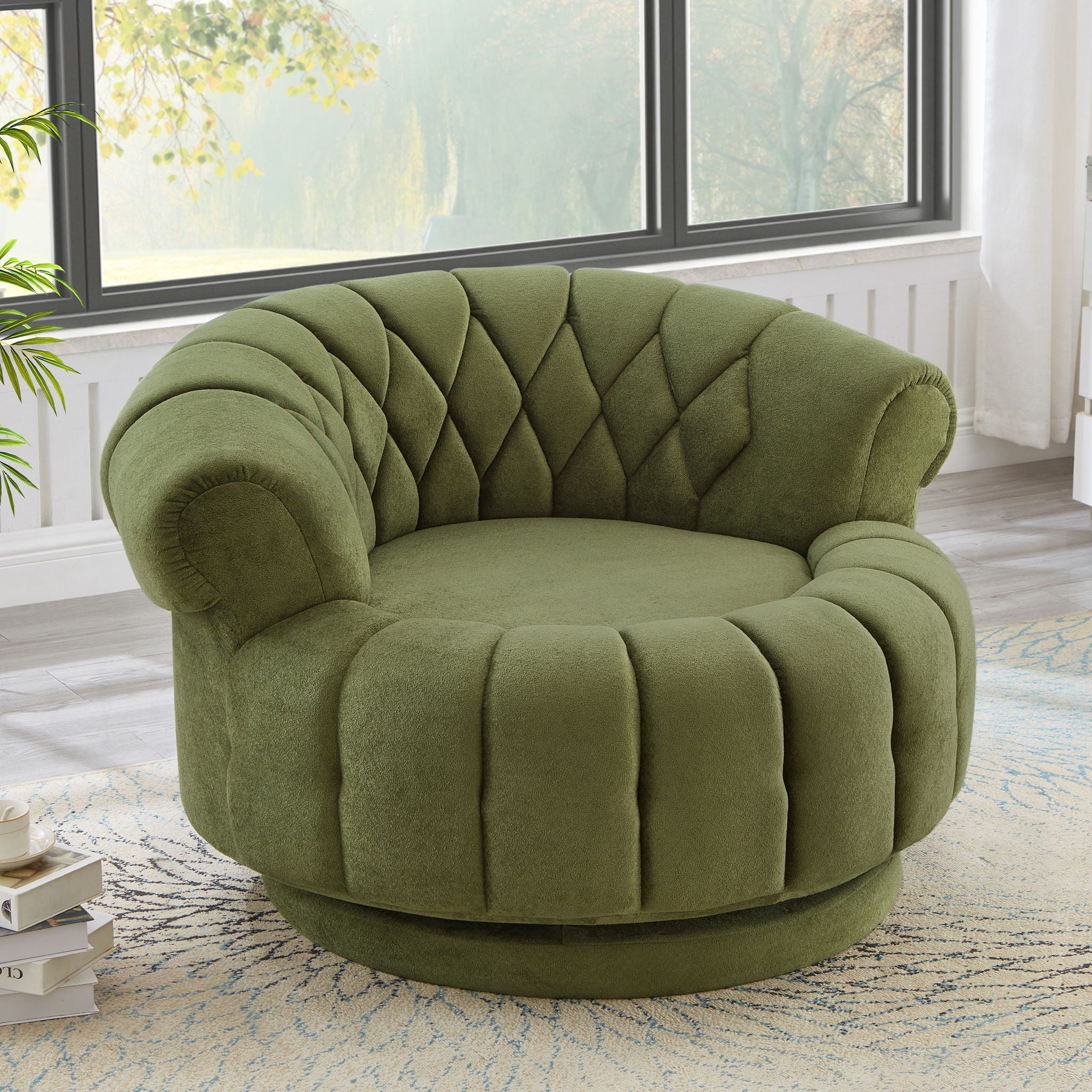 Round Swivel Accent Chair With Rotation - Image 11
