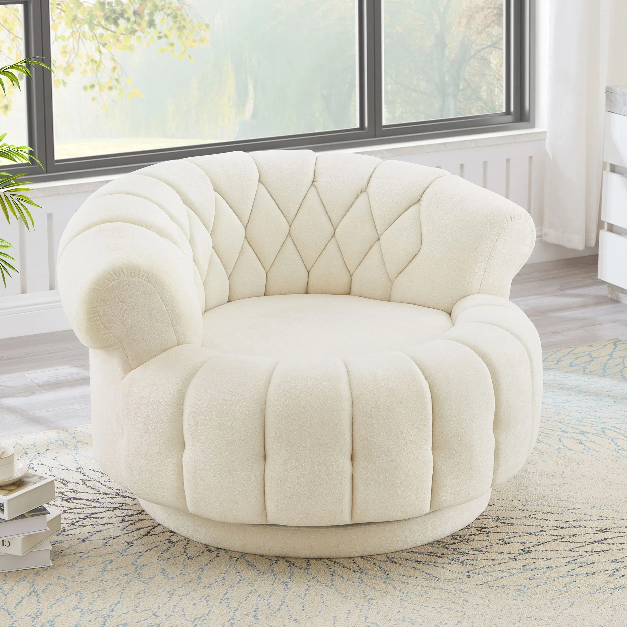 Round Swivel Accent Chair With Rotation - Image 23