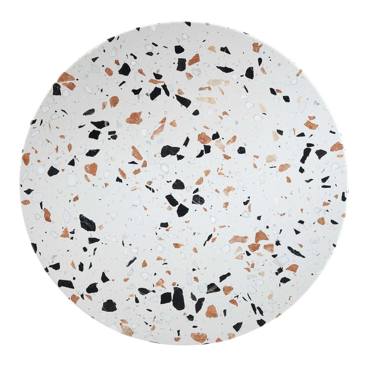 Round Terrazzo Side Table with Pedestal Base – 20 Inch - Image 21