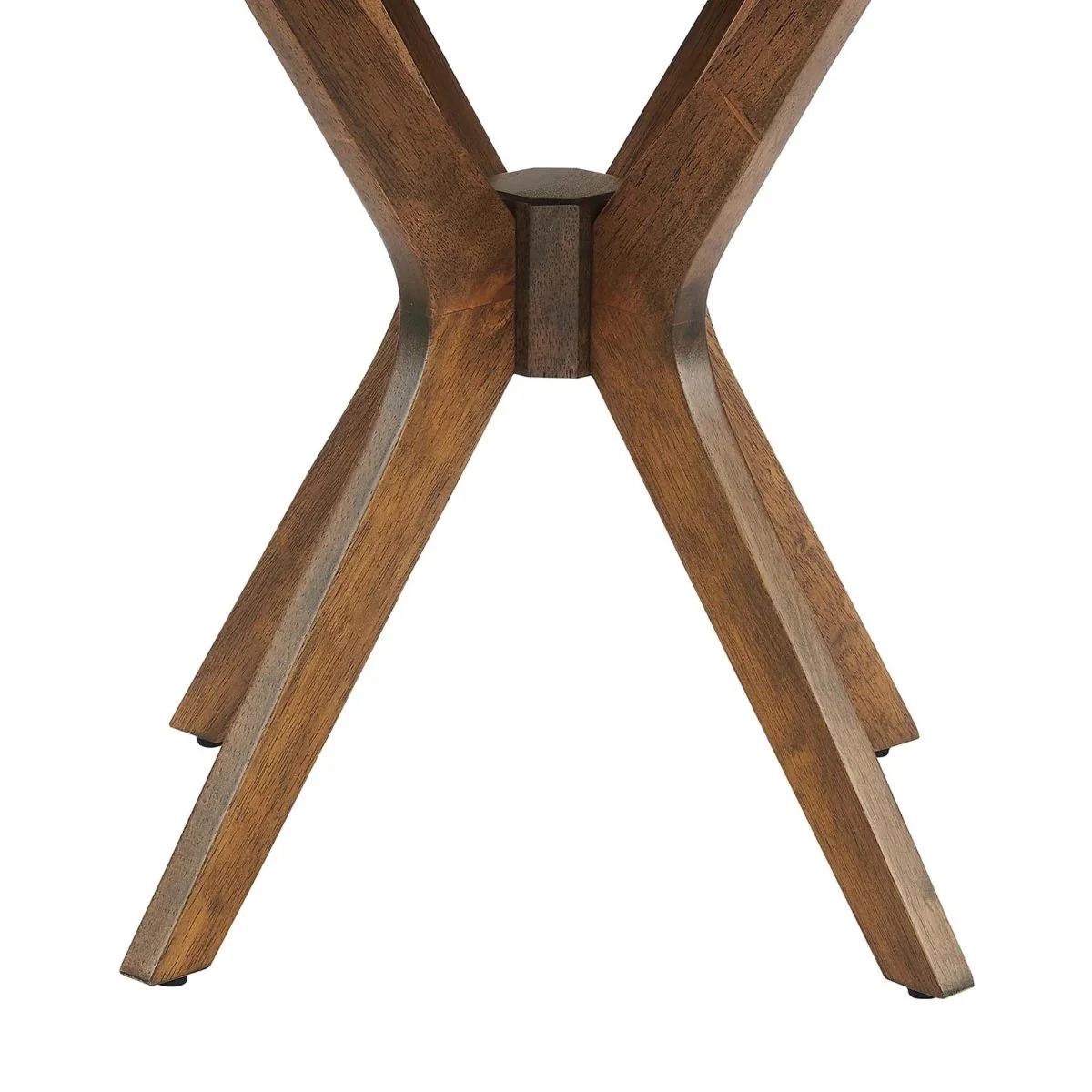 Round Wood Side Table with Intersecting Base – 24 Inch - Image 21