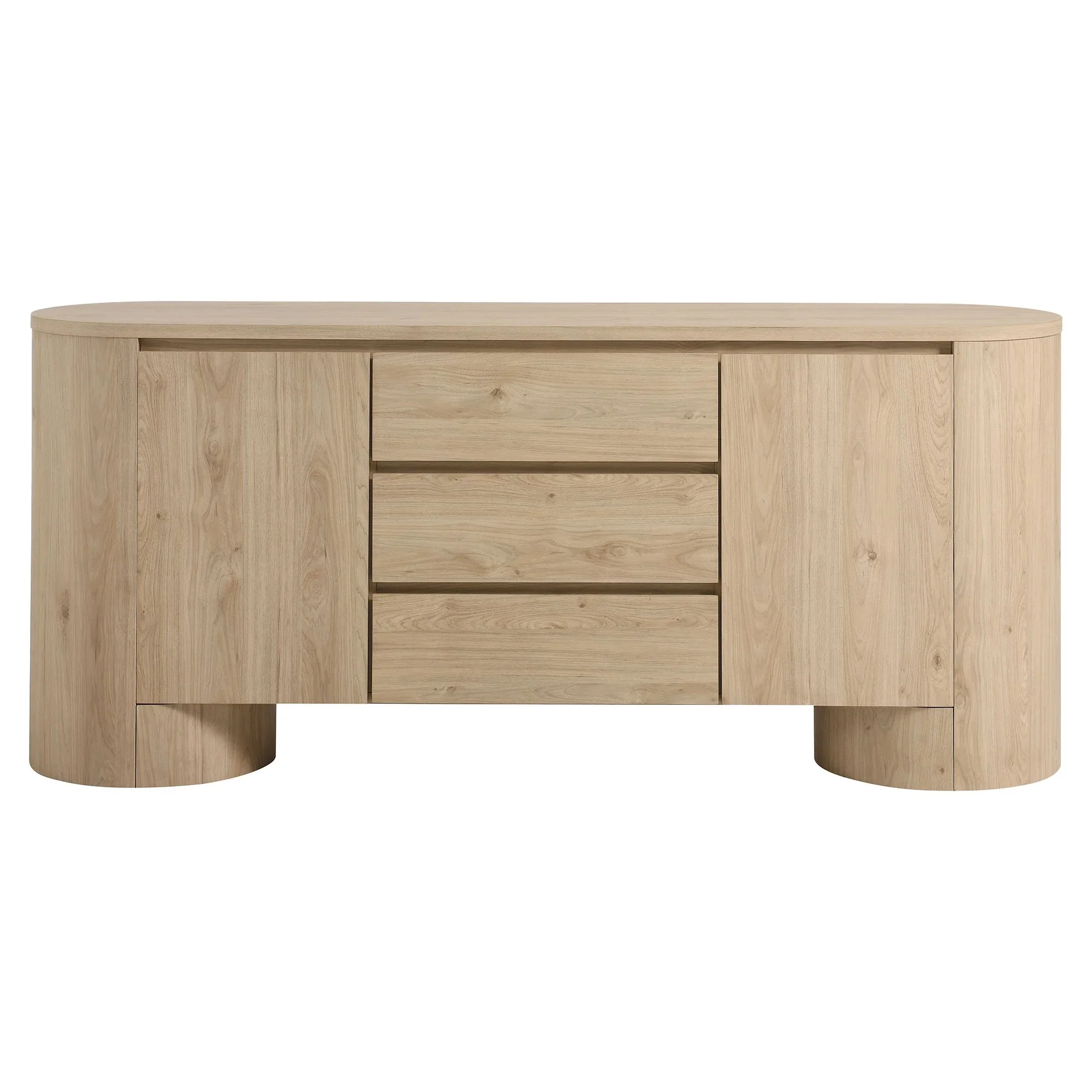 Sideboard Buffet Storage Credenza Cabinet Rounded Edge MDF 71 Inch - Image 16