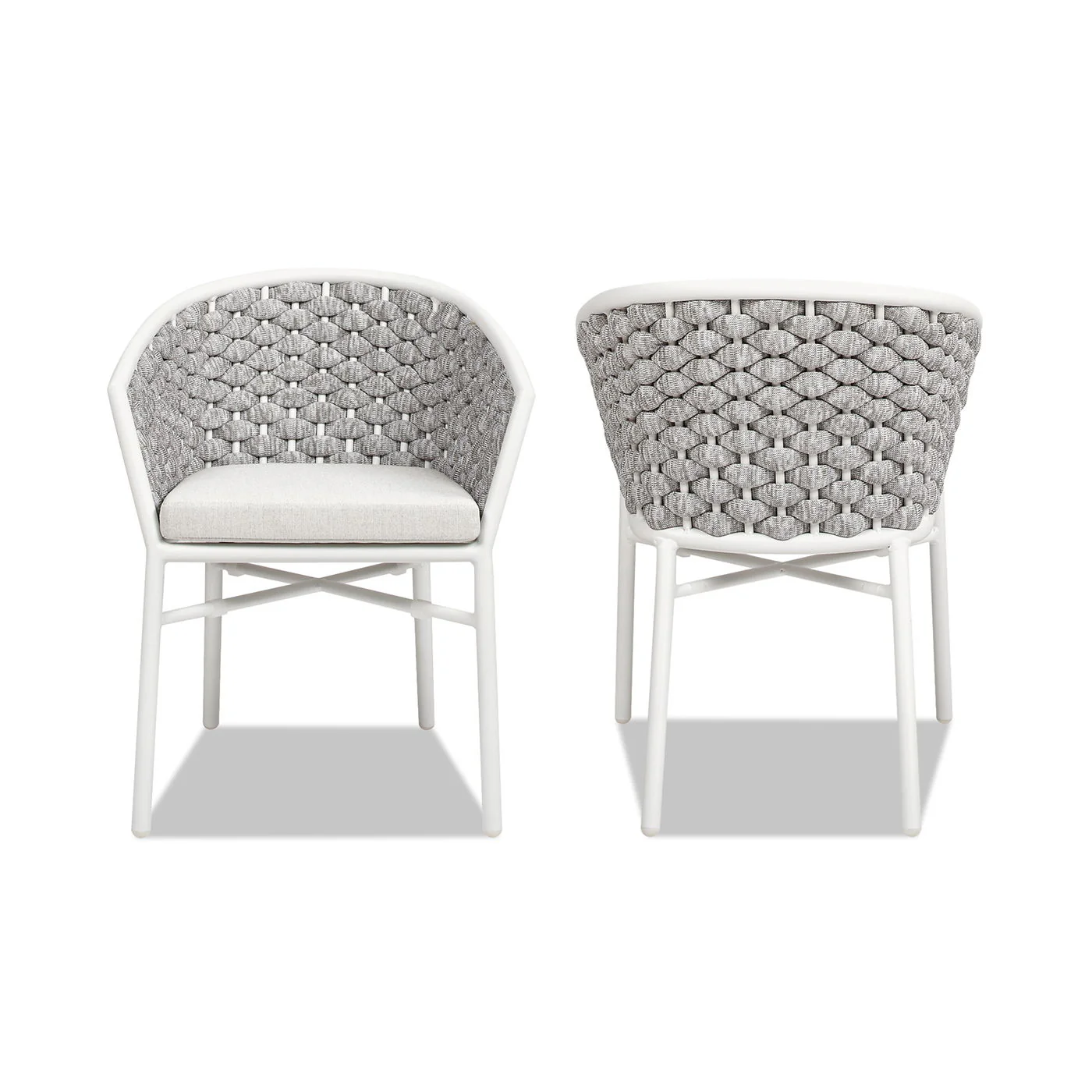 Rowan - Rope Barrel Back Patio Dining Chairs (Set of 2) - Optic White - Image 5