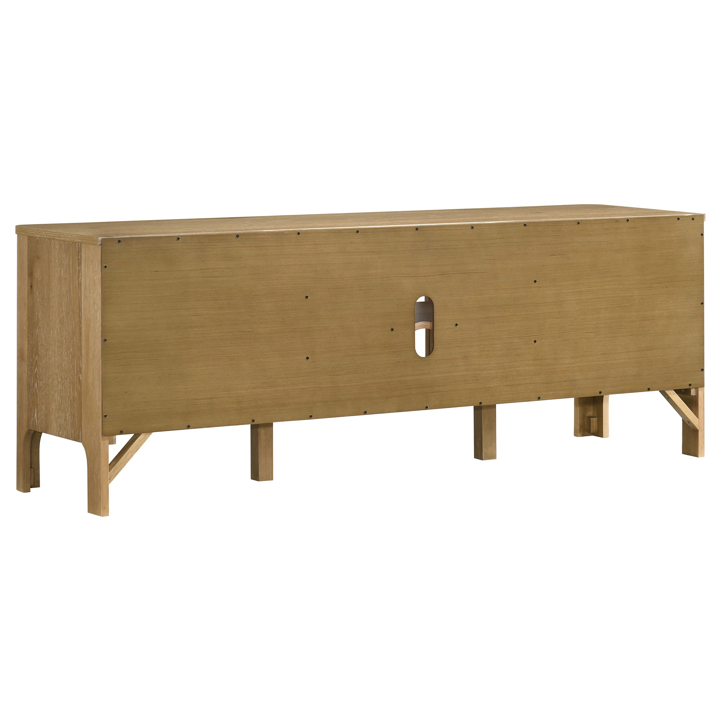Rowe 65-inch 2-Door Wood TV Stand, Light Oak - Image 10