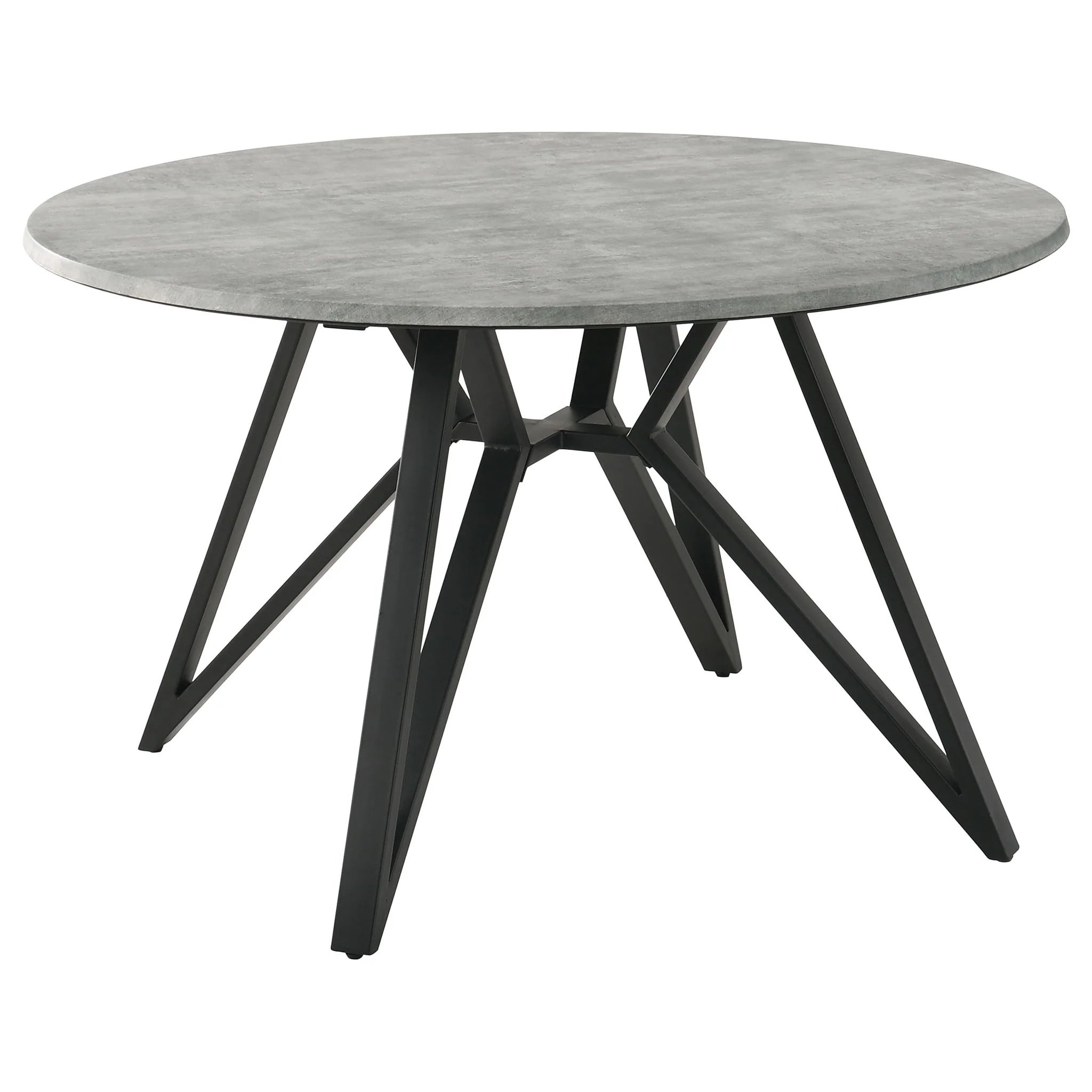 Royceton - Top Dining Table Industrial Round Dining Table - Gray / Black - Image 6