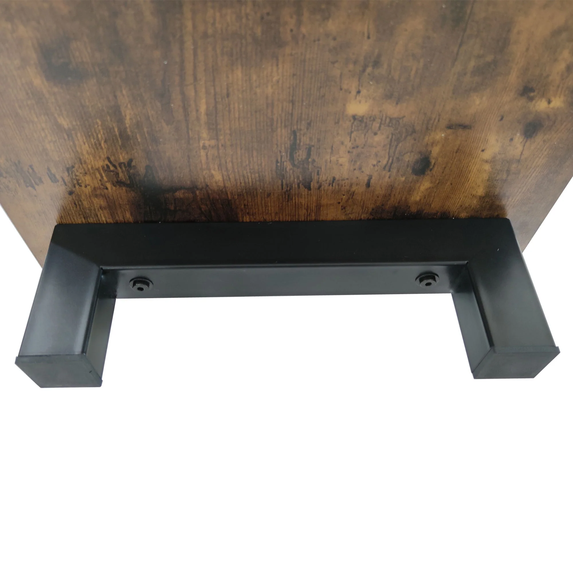 Rustic Brown TV Console With Push-To-Open Storage Cabinet For TV, Wood & Glass TV Stand For Living Room Bedroom - Rustic Brown - Image 4