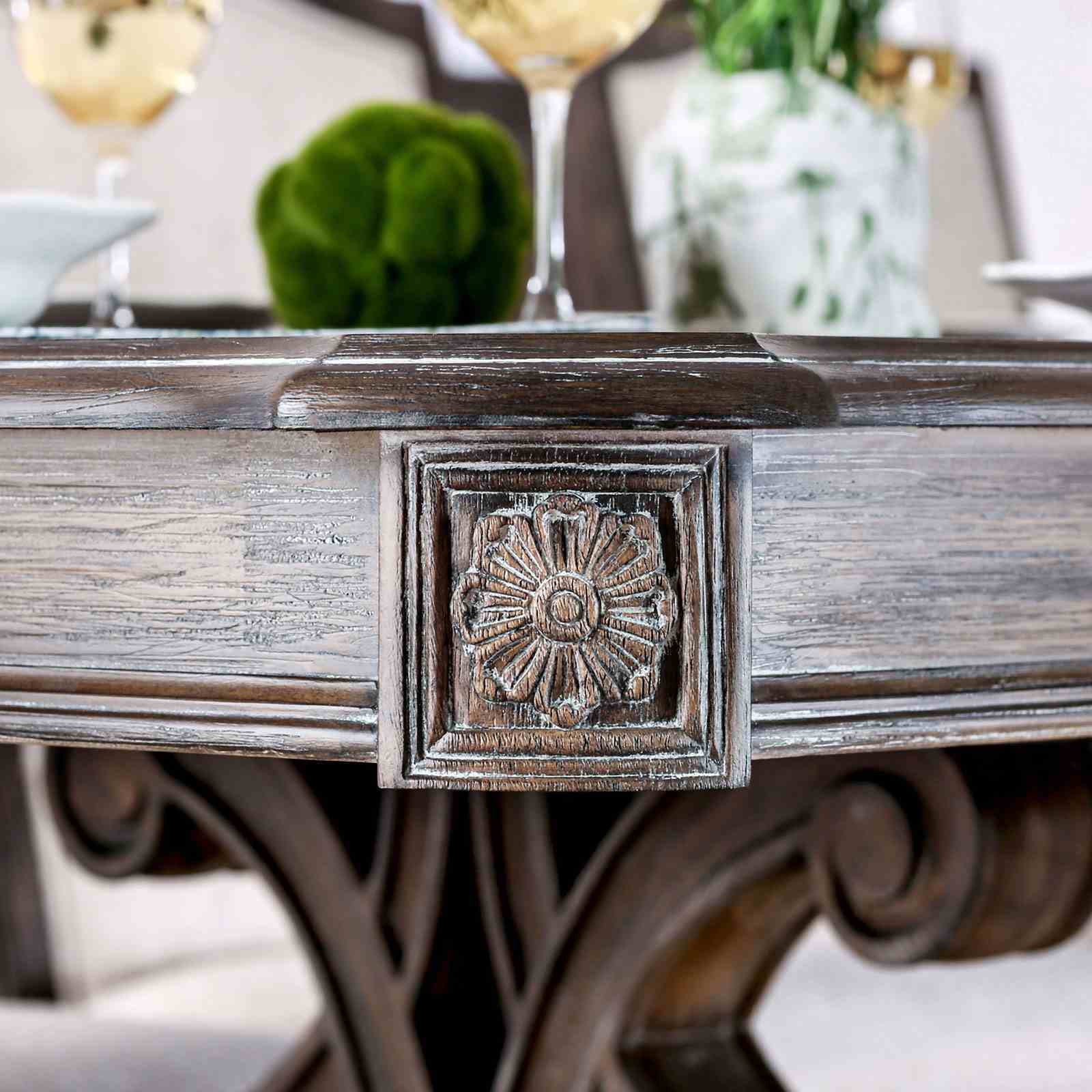 Rustic Dining Set With Table And Upholstered Chairs - Image 5