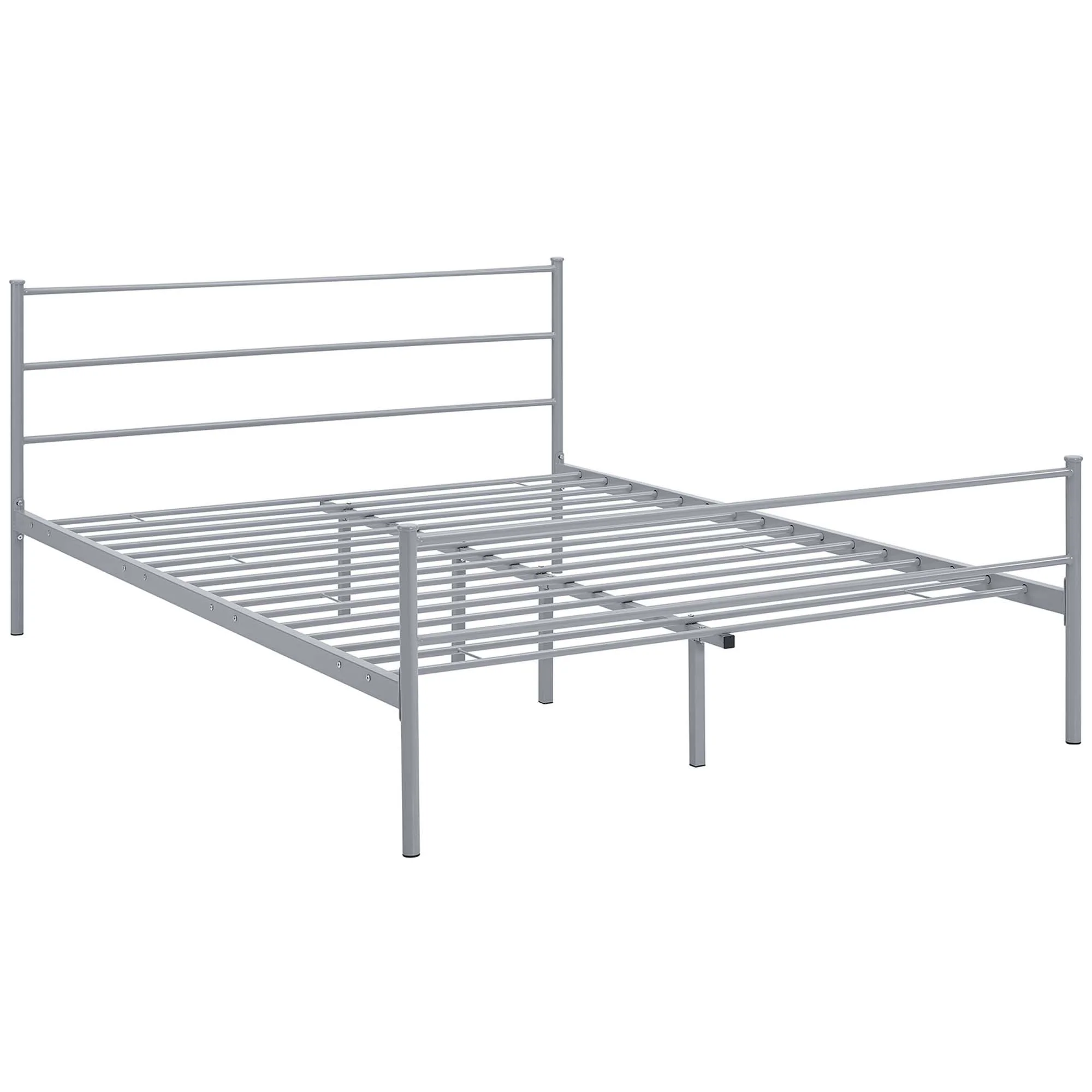 Rustic Metal Platform Bed with Integrated Headboard and Footboard - Image 15