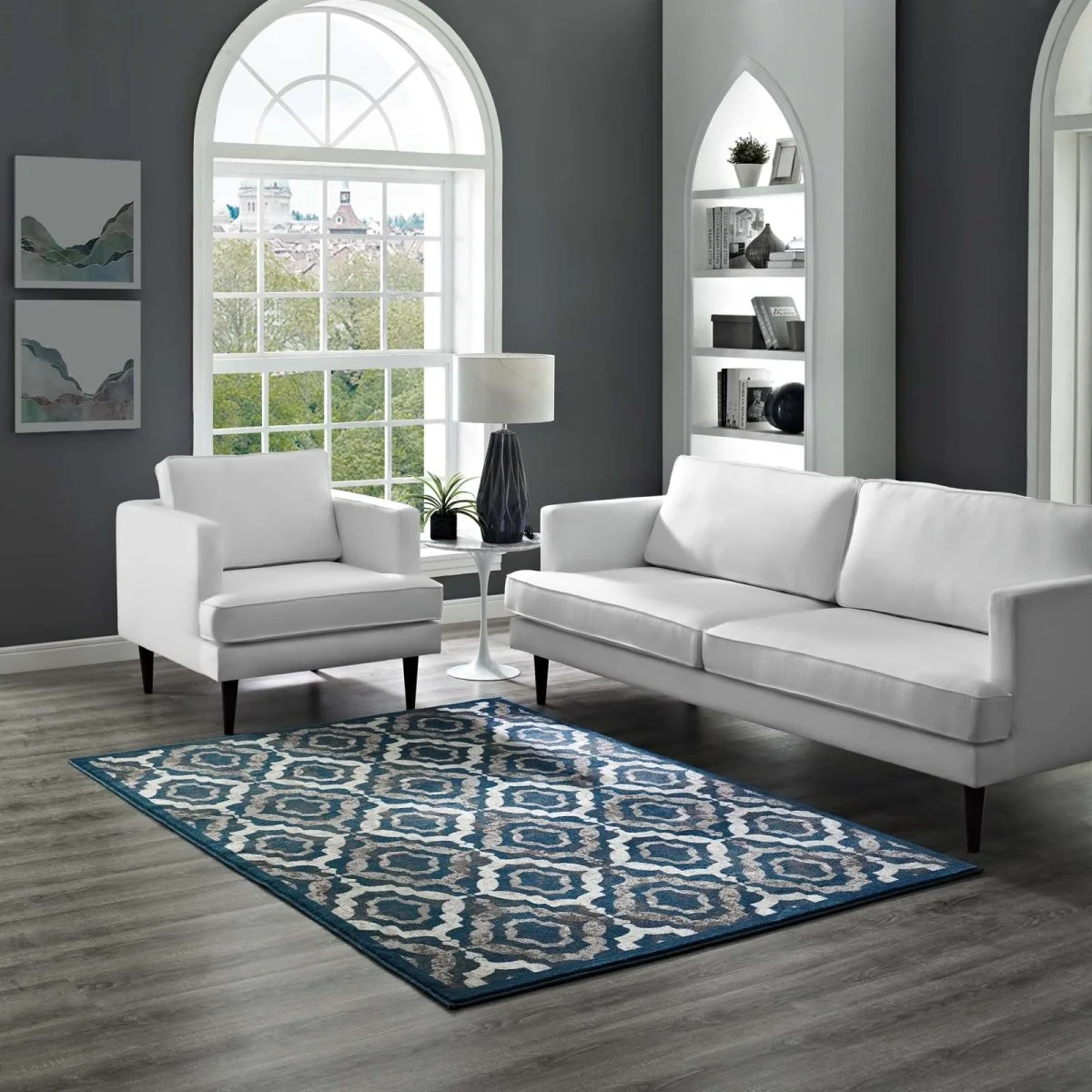 Rustic Vintage Moroccan Trellis Polypropylene Area Rug for Living Room and Entry - Image 34