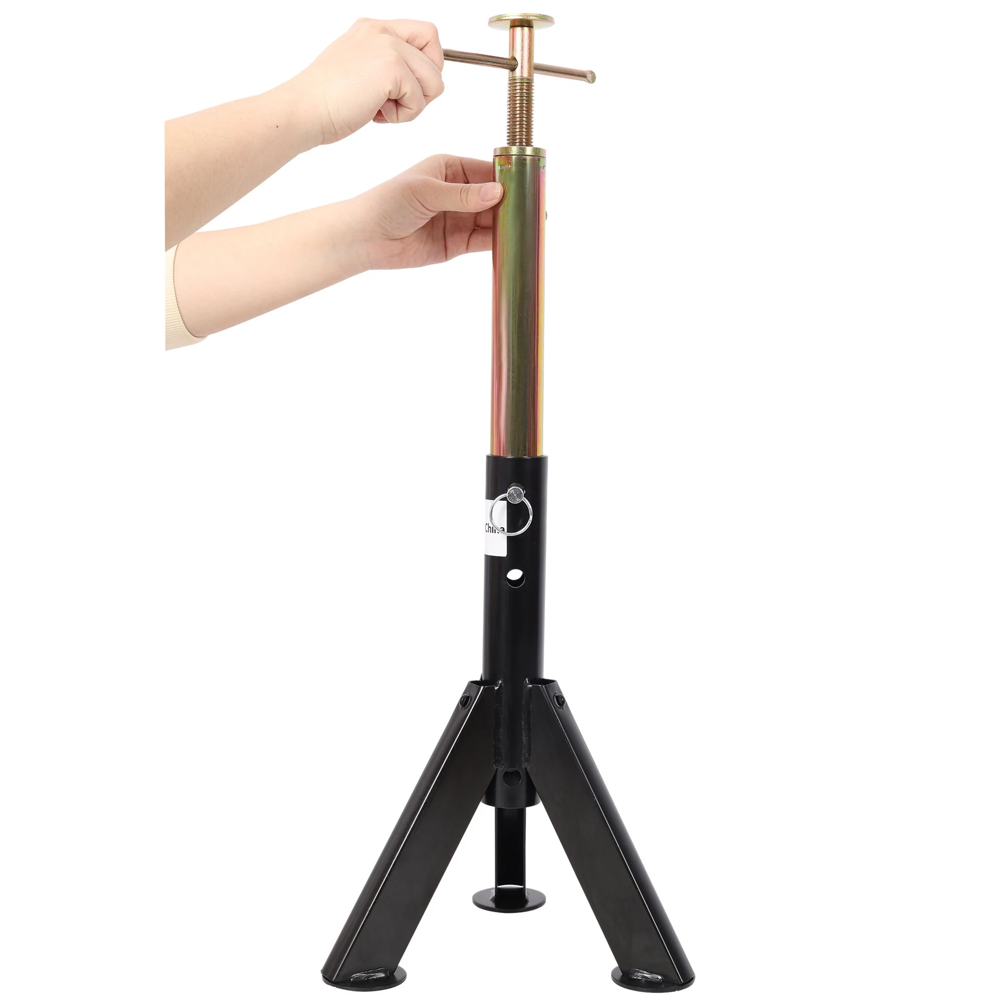 RV Adjustable Telescoping Stabilizer Jack Stand Supports Stabilizer, 16" To 30" (Set of 2) - Black - Image 5
