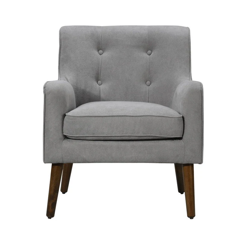 Ryder - Mid Century Modern Woven Fabric Tufted Armchair - Image 3