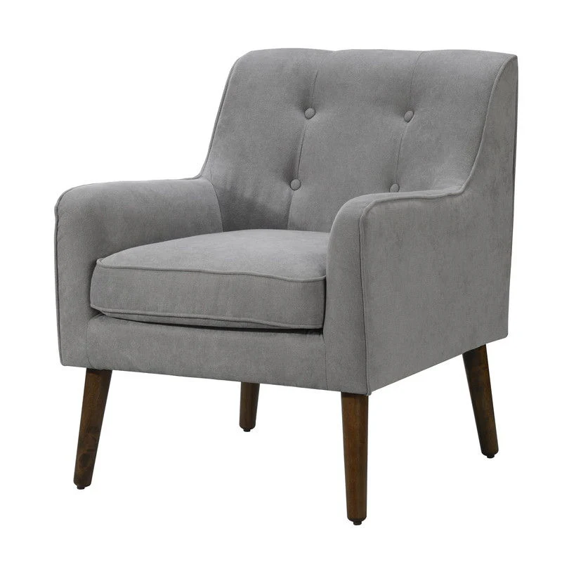 Ryder - Mid Century Modern Woven Fabric Tufted Armchair - Image 5