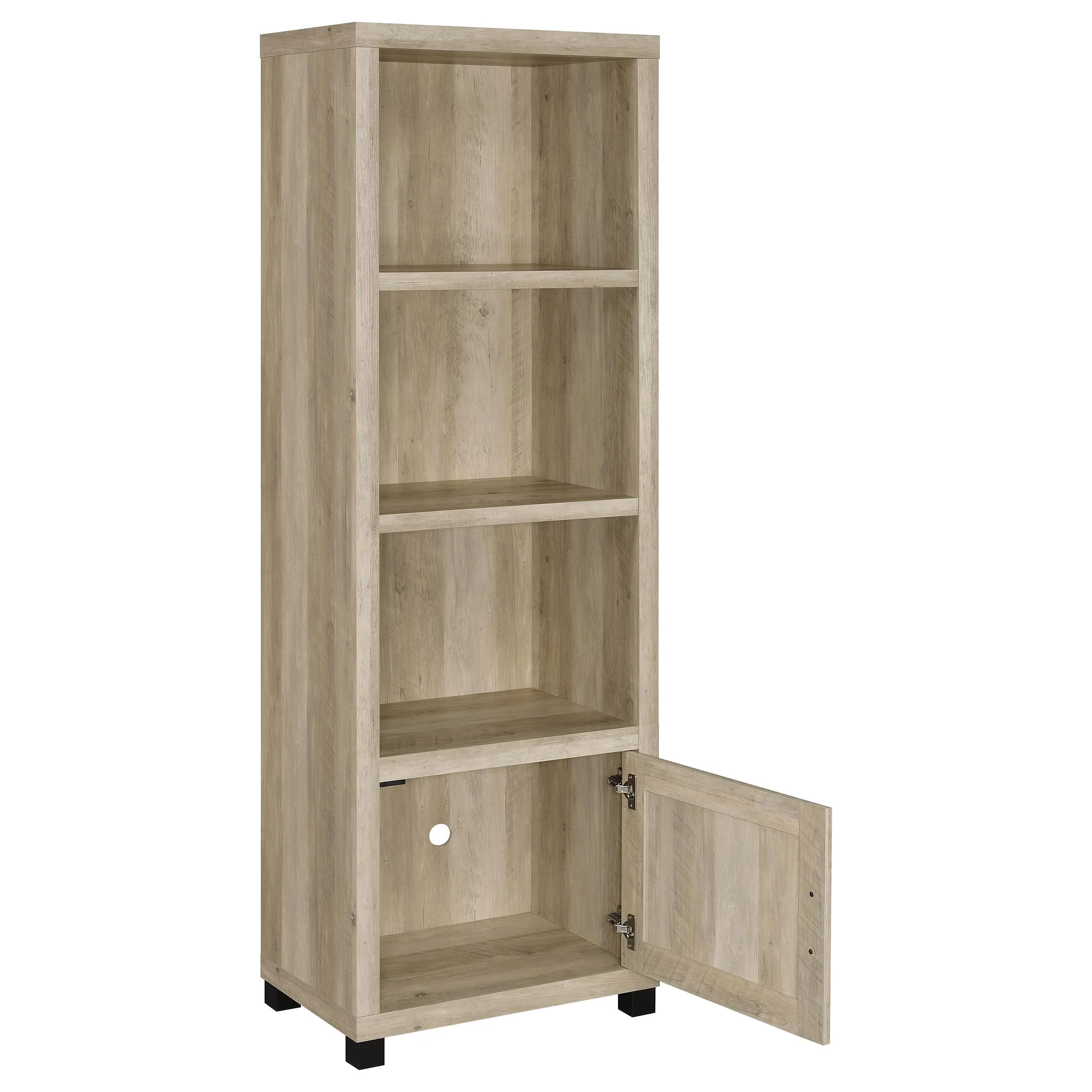 Sachin 3-Piece 79-Inch TV Entertainment Center Antique Pine - Image 4