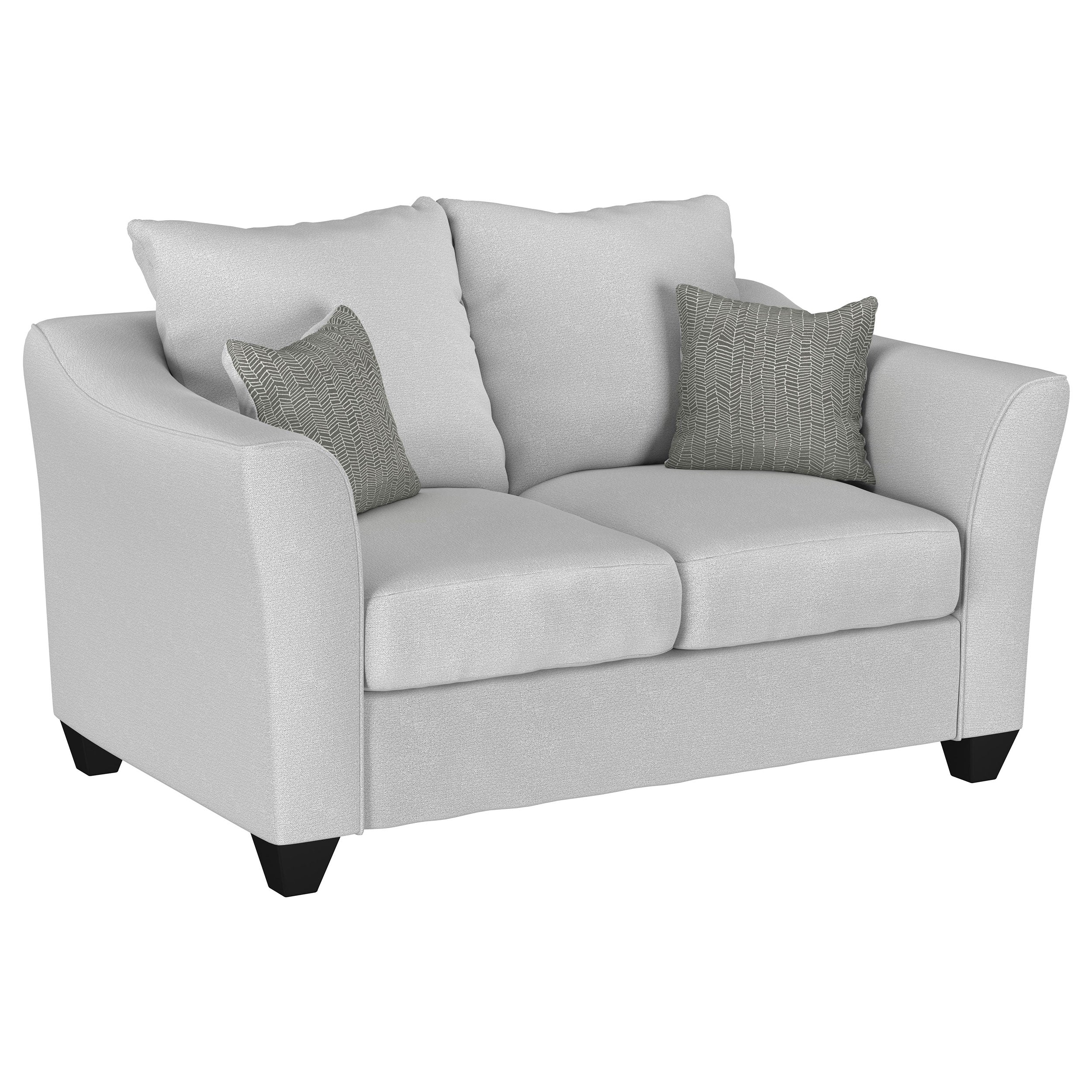 Salizar Upholstered Flared Arm Loveseat in Sand