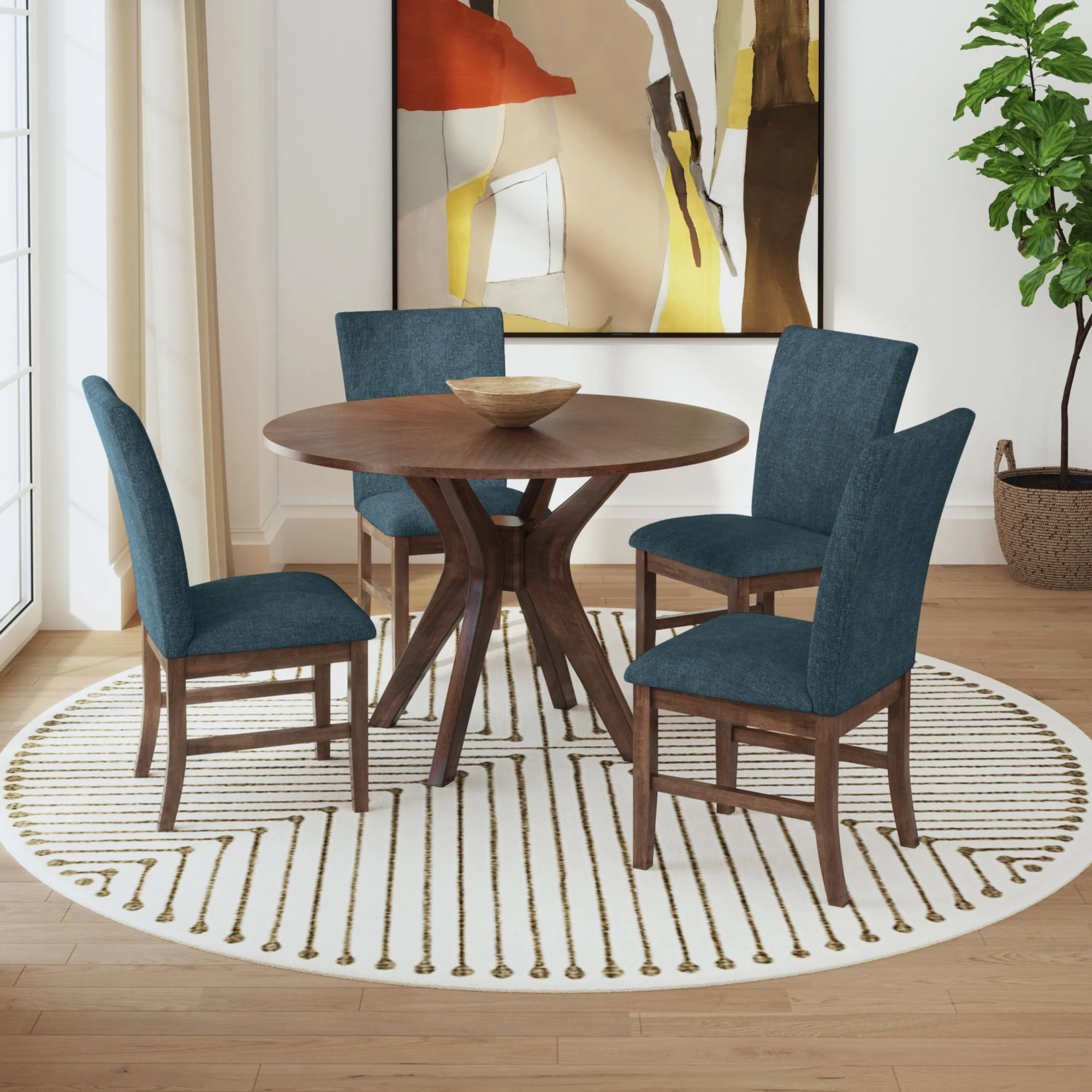 Santa Barbara - Round Dining Table - Walnut - Image 5
