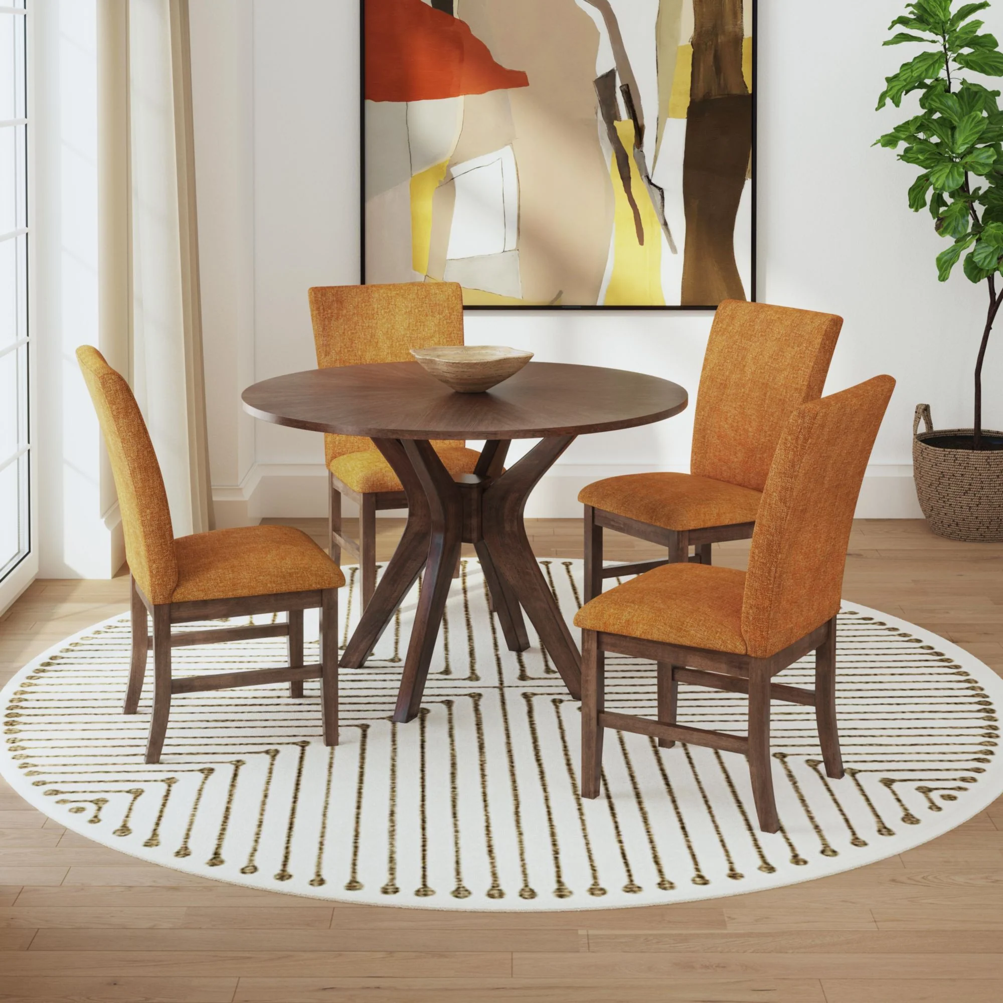 Santa Barbara - Round Dining Table - Walnut - Image 7