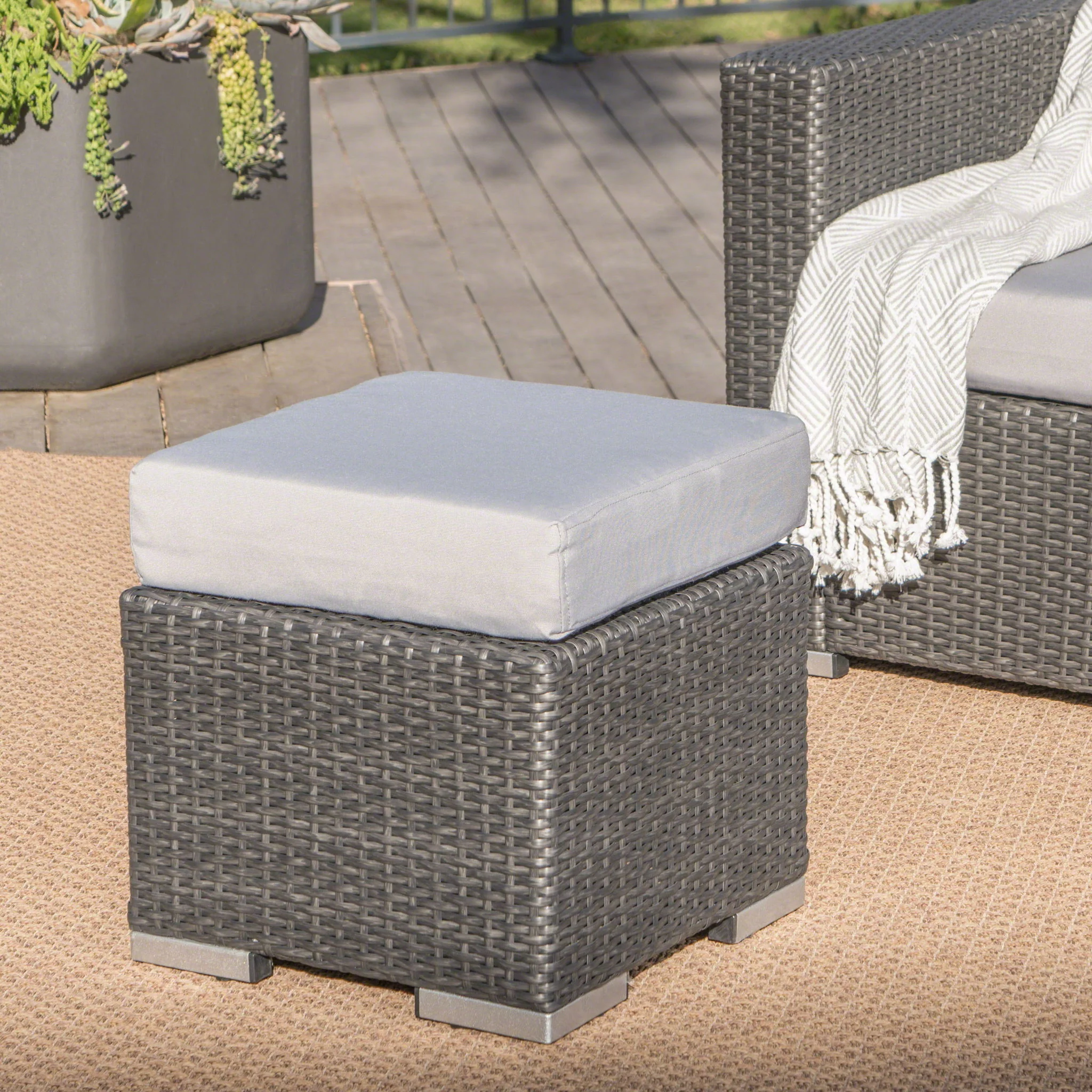 Santa Rosa - Outdoor Lounge Ottoman - Image 7