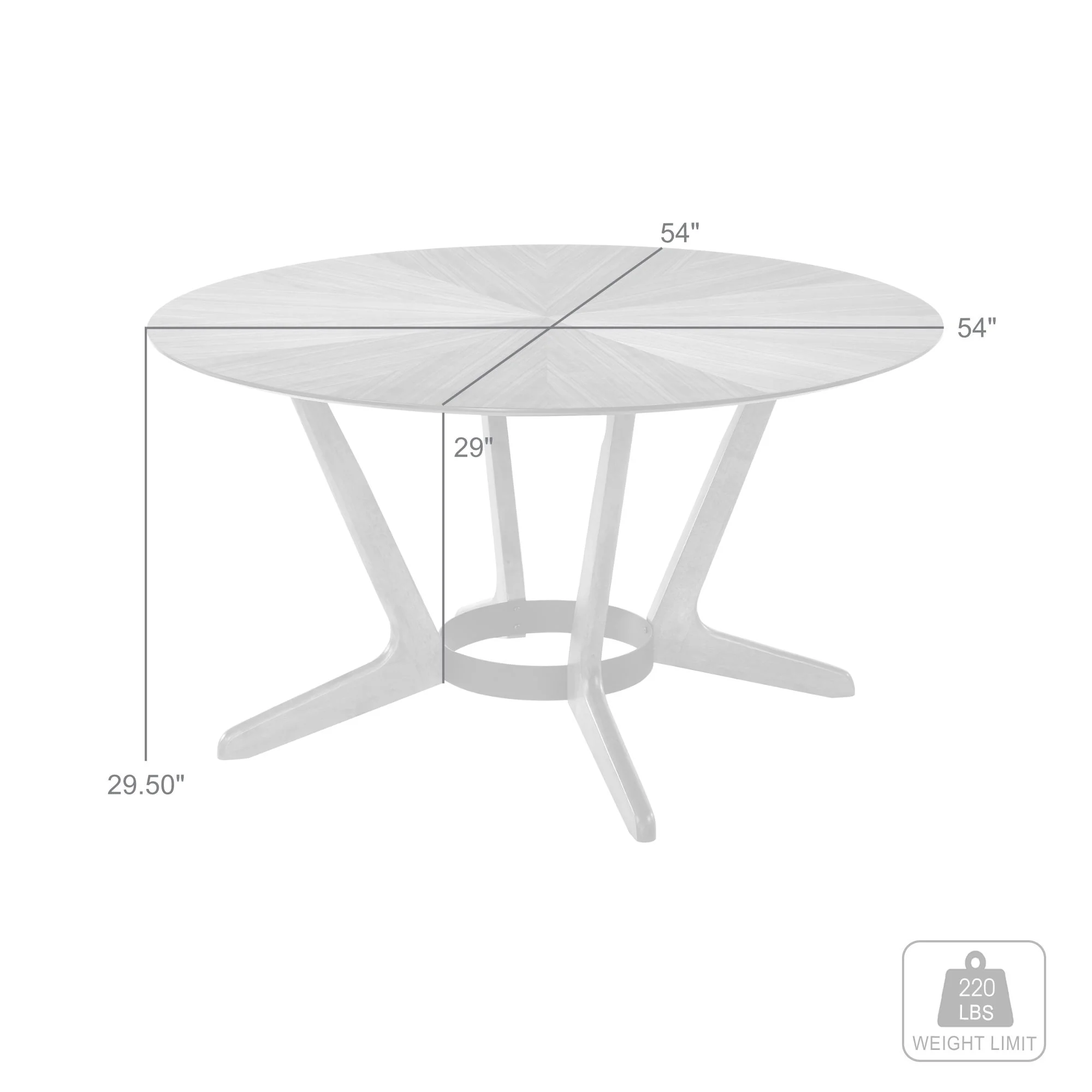 Santana - Round Wood Dining Table - Image 12