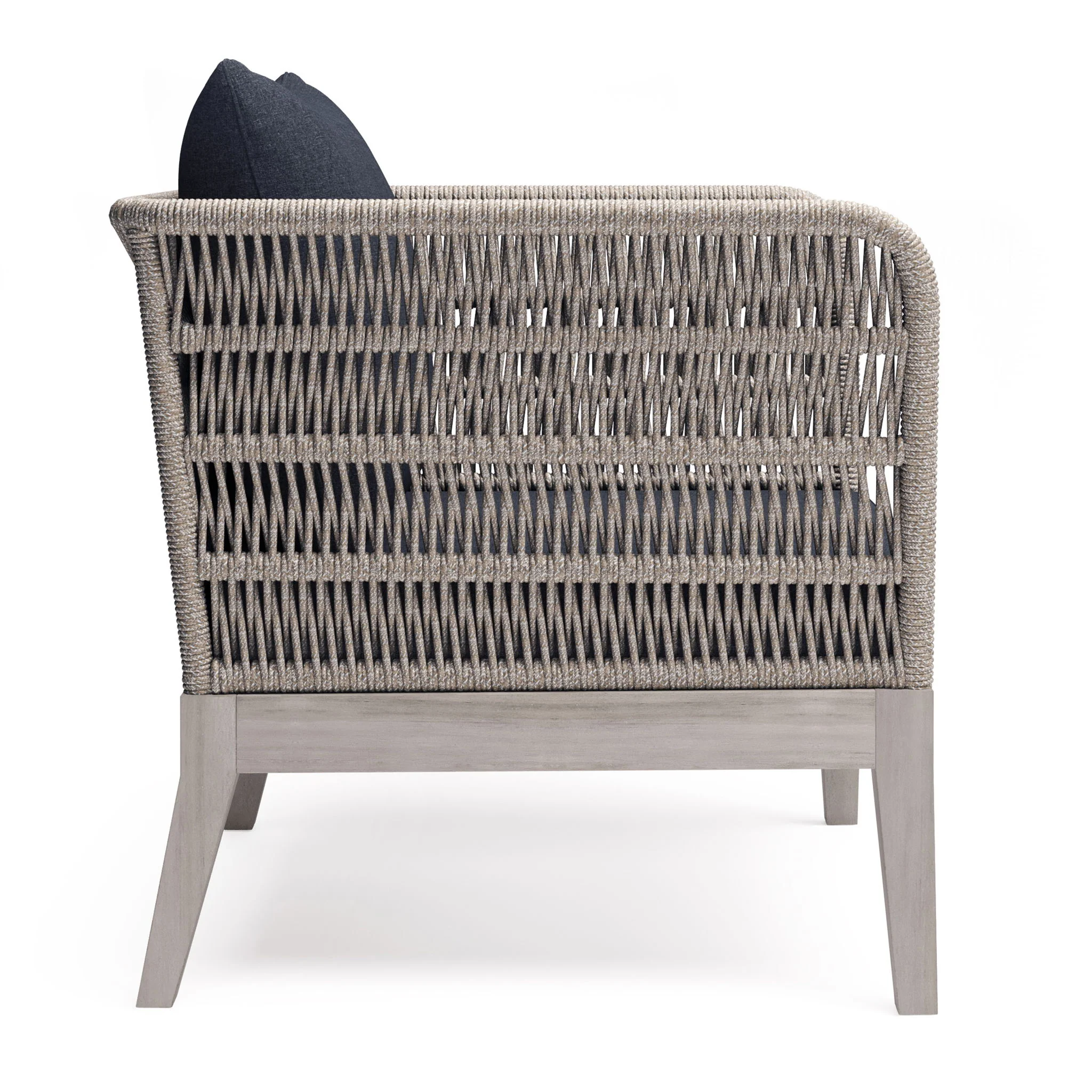Santiago - Outdoor Conversation Chair - Slate Gray - Image 3