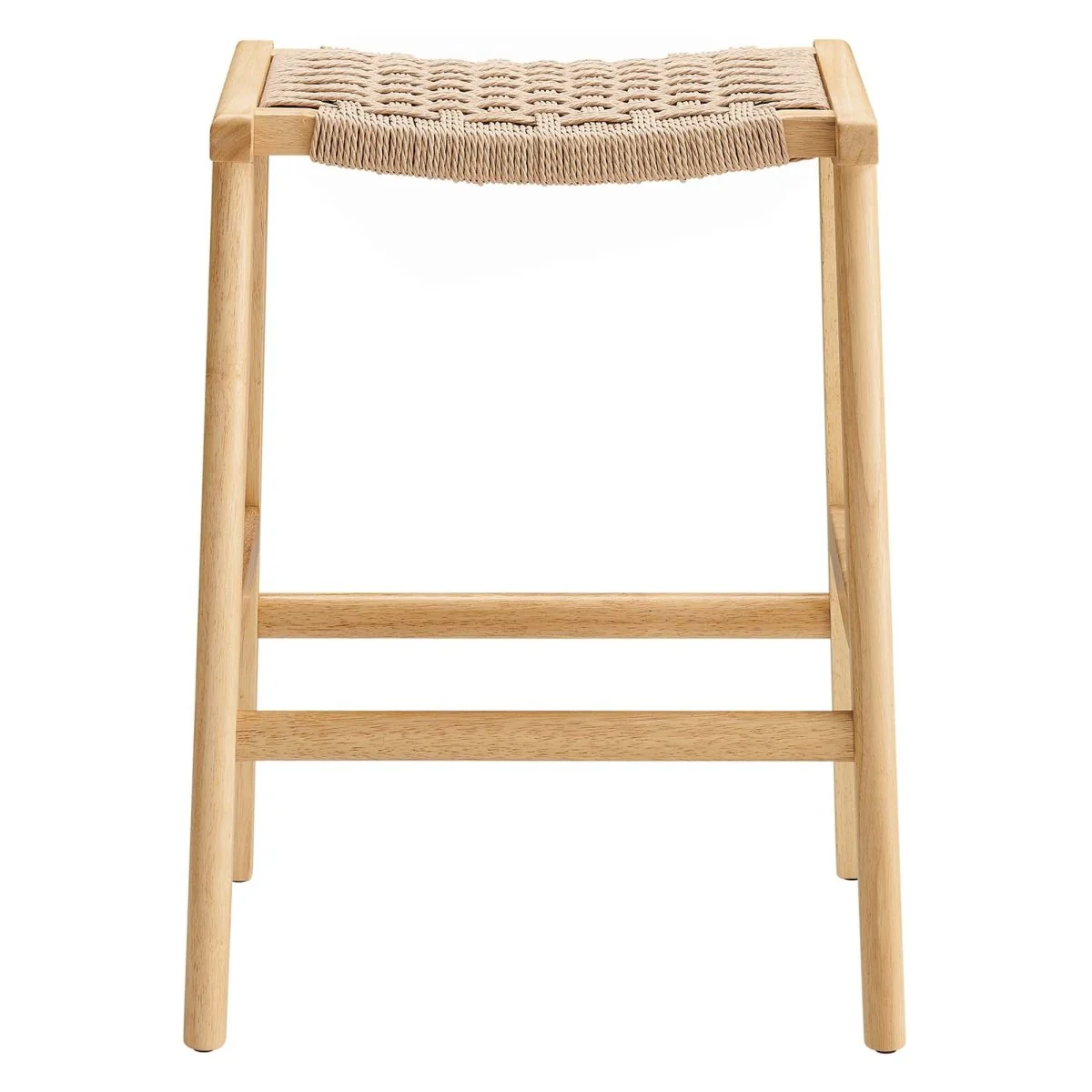 Saoirse Woven Rope Wood Counter Stool Set of 2 - Image 13
