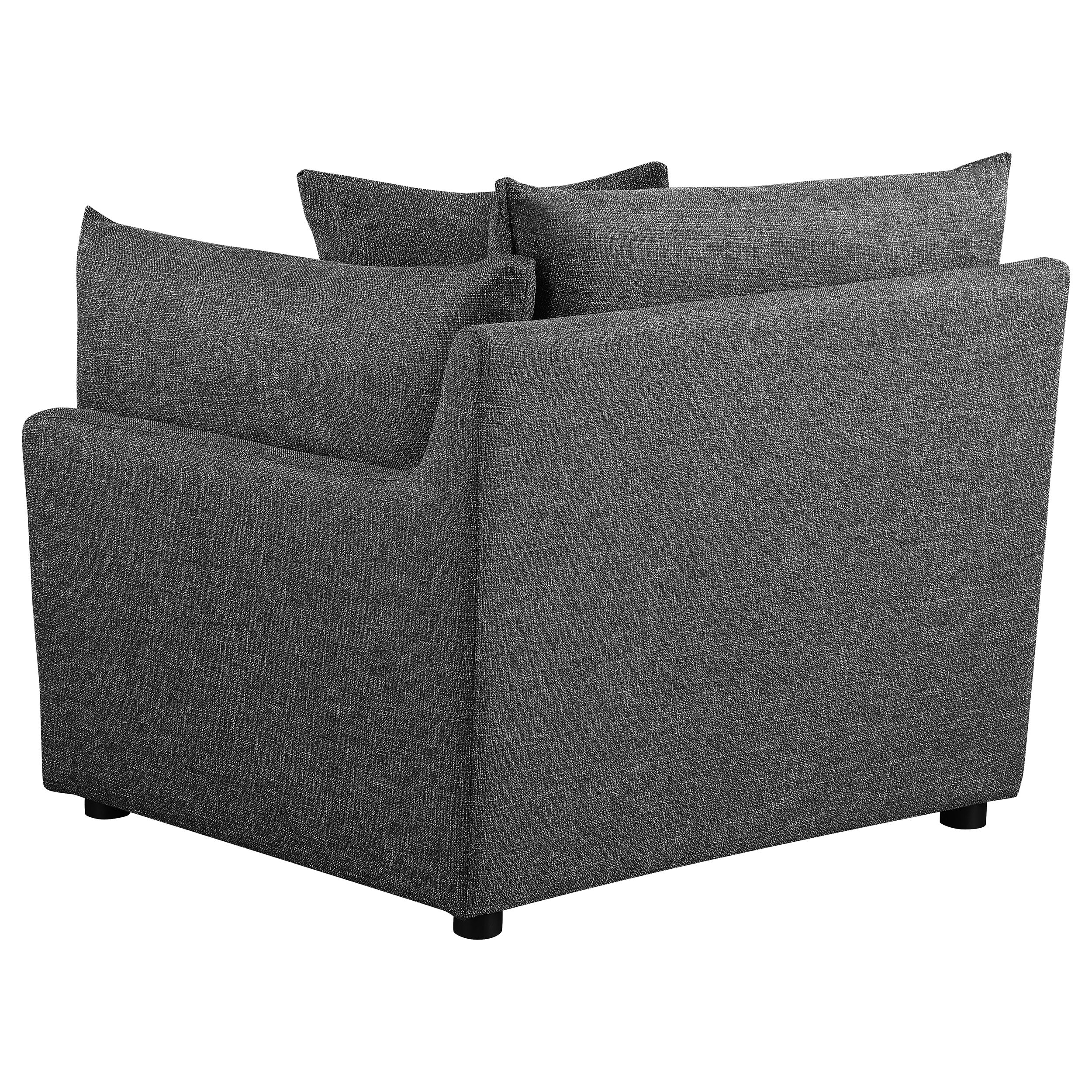 Sasha Upholstered RAF Chair in Barely Black - Image 4