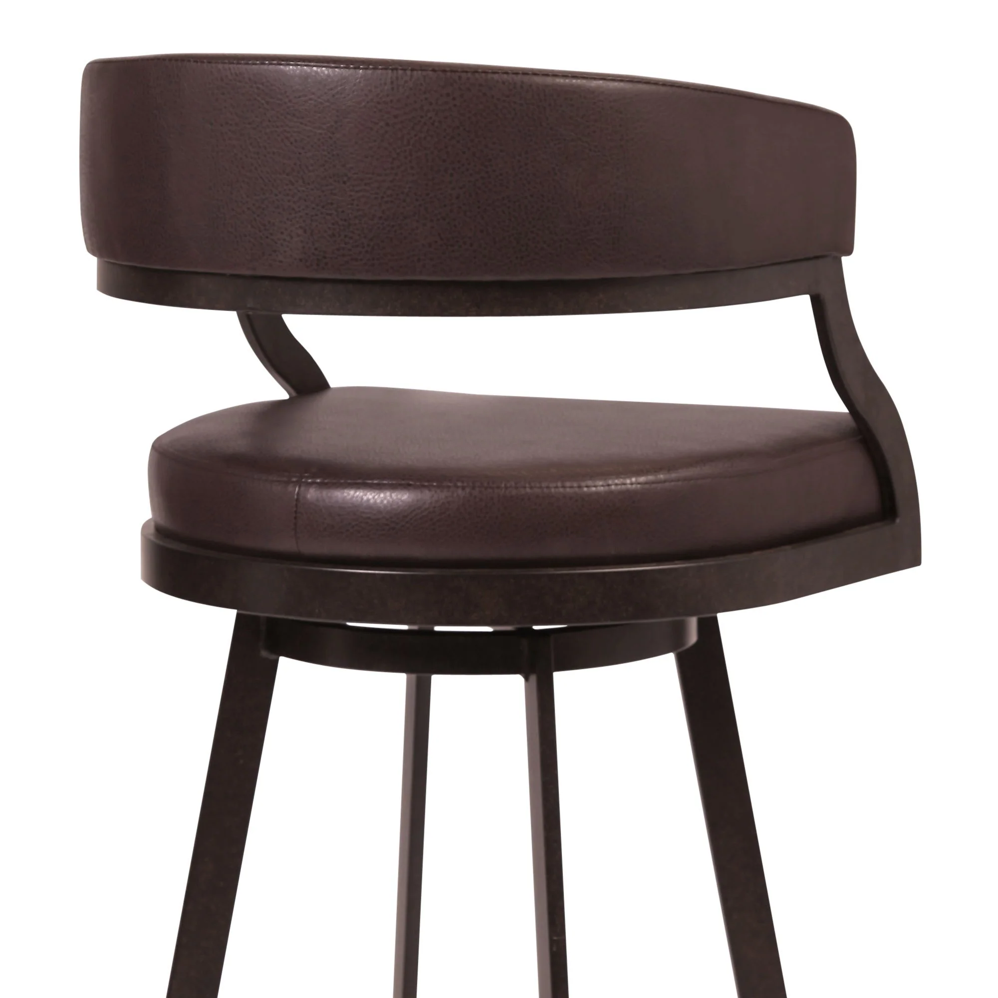 Saturn - 30" Bar Height Barstool - Auburn Bay And Brown Faux Leather - Image 6