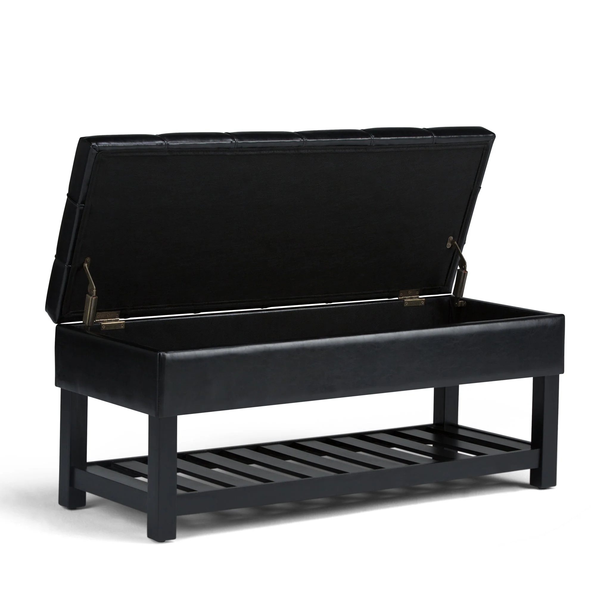 Saxon - Upholstered Transitional Storage Ottoman Bench - Image 25