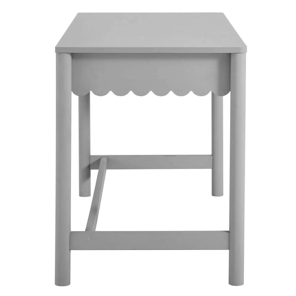 Scallop Writing Desk with Drawer — Elegant scallop-edged desk for home office and bedroom - Image 24