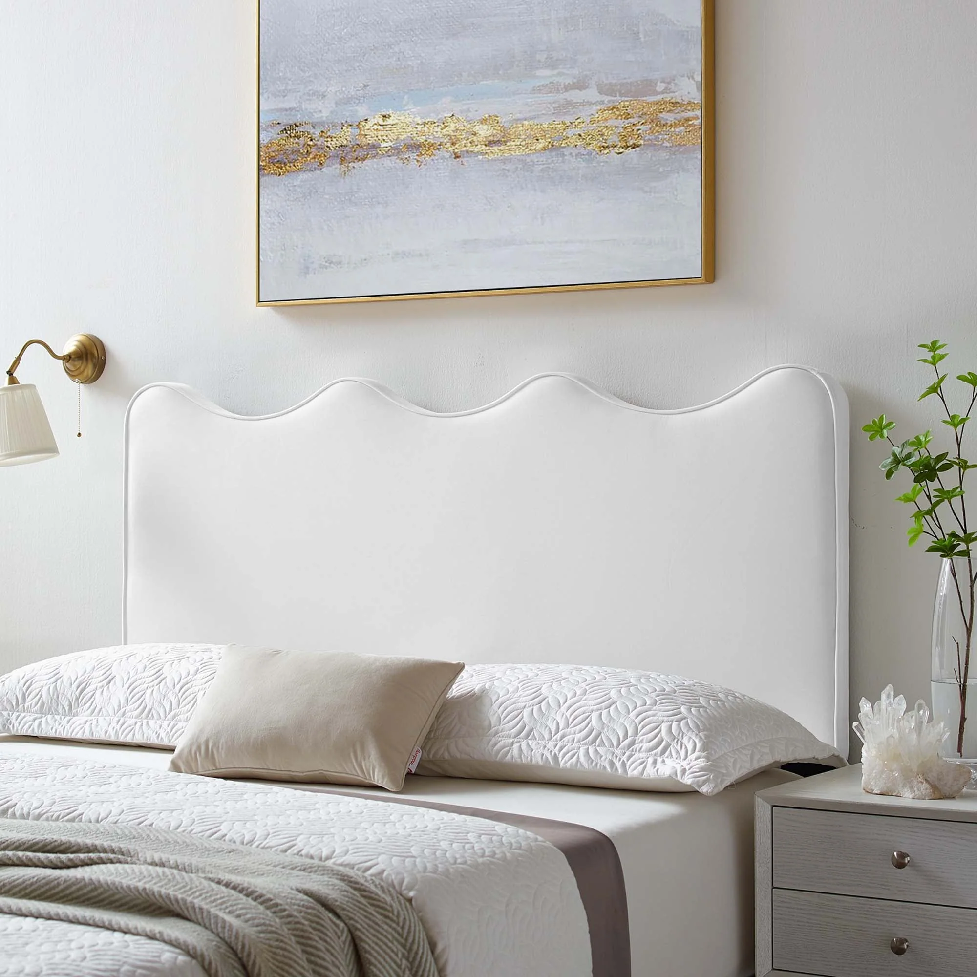 Scalloped Performance Velvet Headboard - Image 10