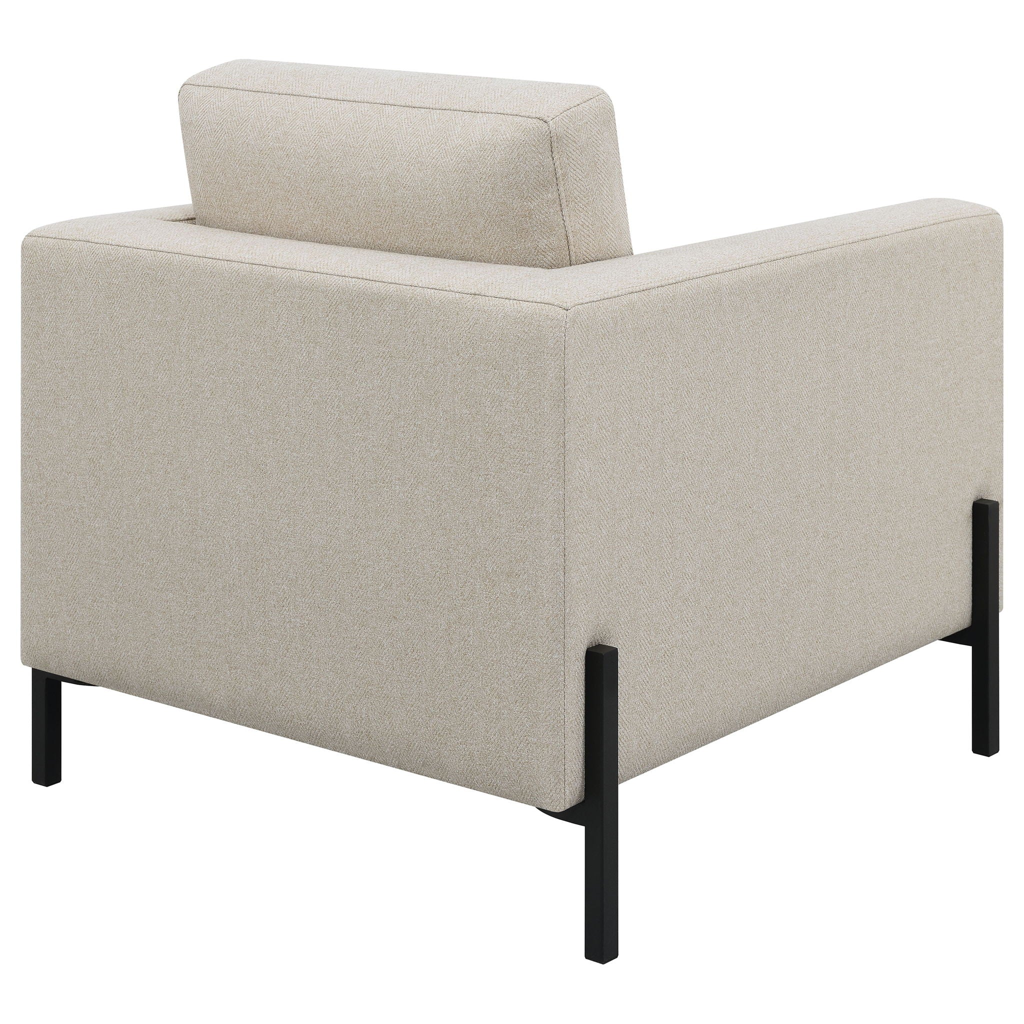 Schwan - Upholstered Track Arm Accent Chair - Oatmeal - Image 8