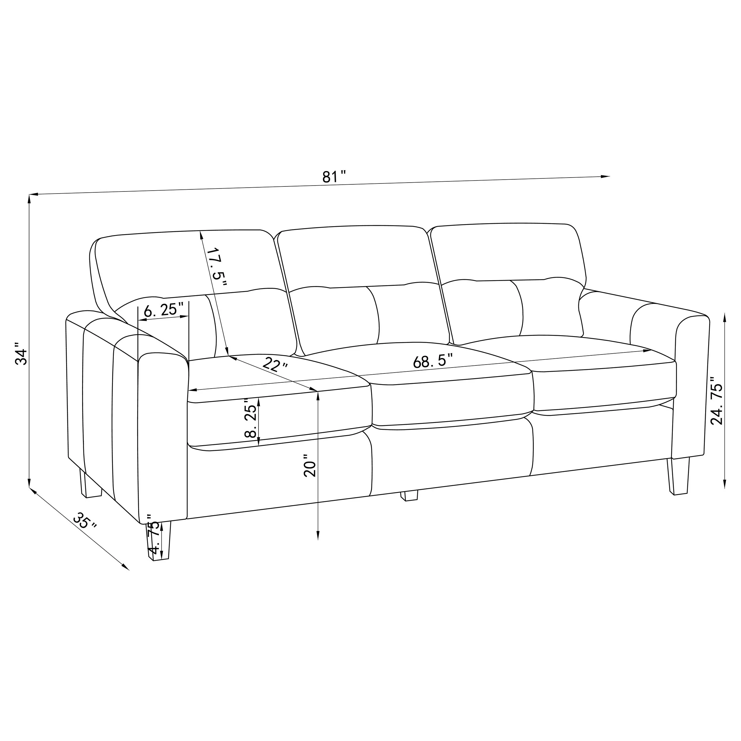 Scotland 2-Piece Faux Leather Sofa Set, Black - Image 11