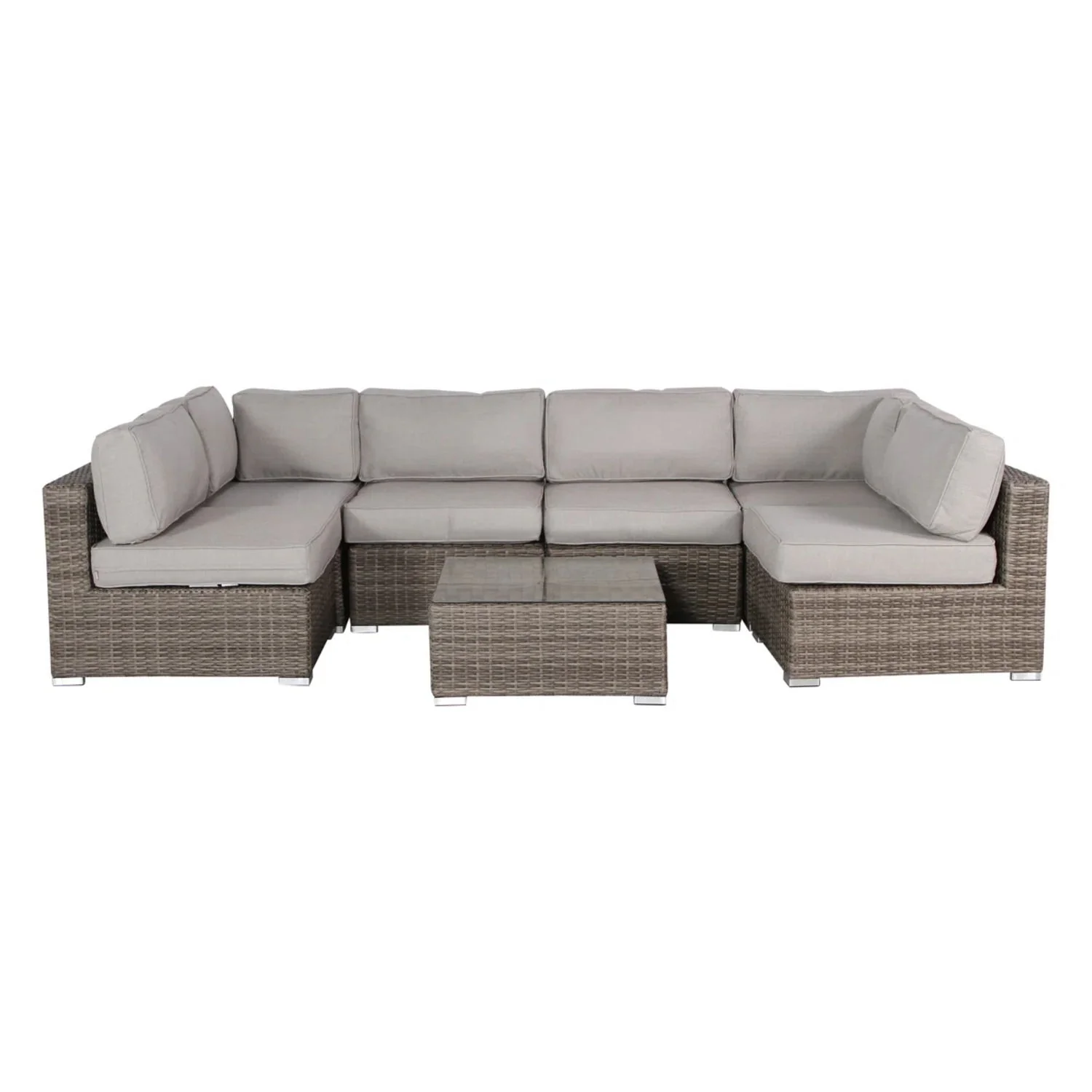 Seating Set With Cushions Handcrafted Wicker Design - Image 10
