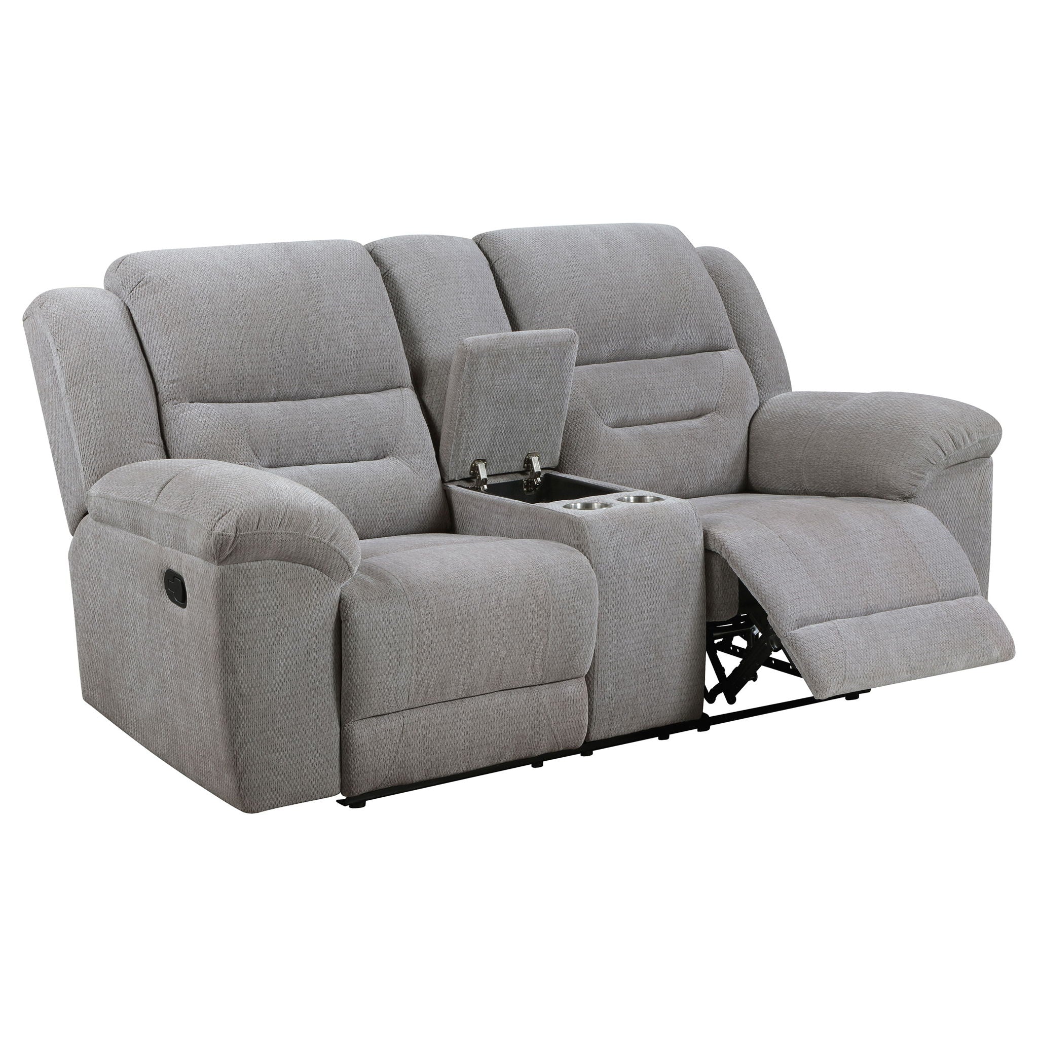 Sebring - 2 Piece Upholstered Reclining Sofa Set With Manual Recline - Gray - Image 9