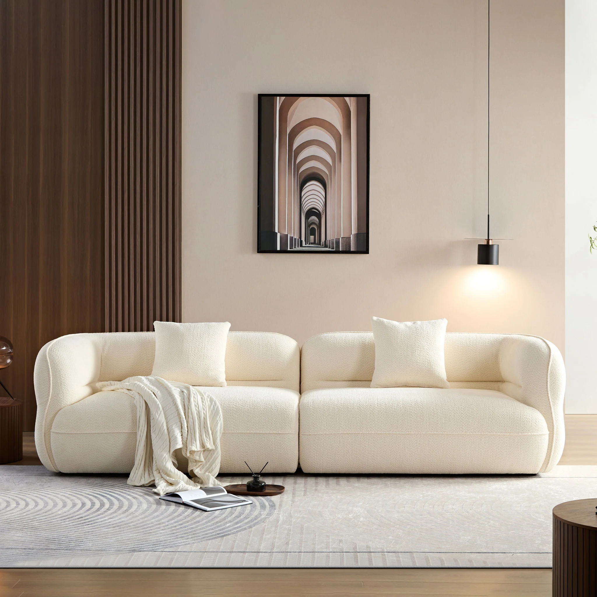 Sectional Sofa With Durable Fabric, Solid Wood Frame, And High Density Sponge Fill - Image 13