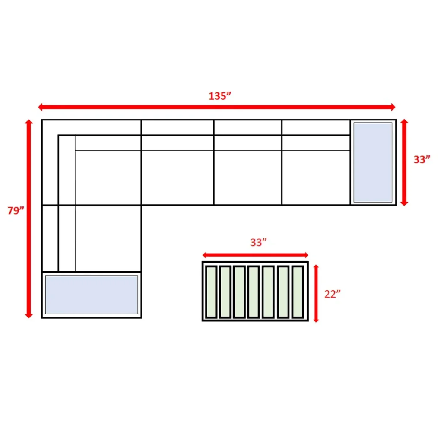 Stylish Entertainment Sectional Set, Outdoor Living - Image 31