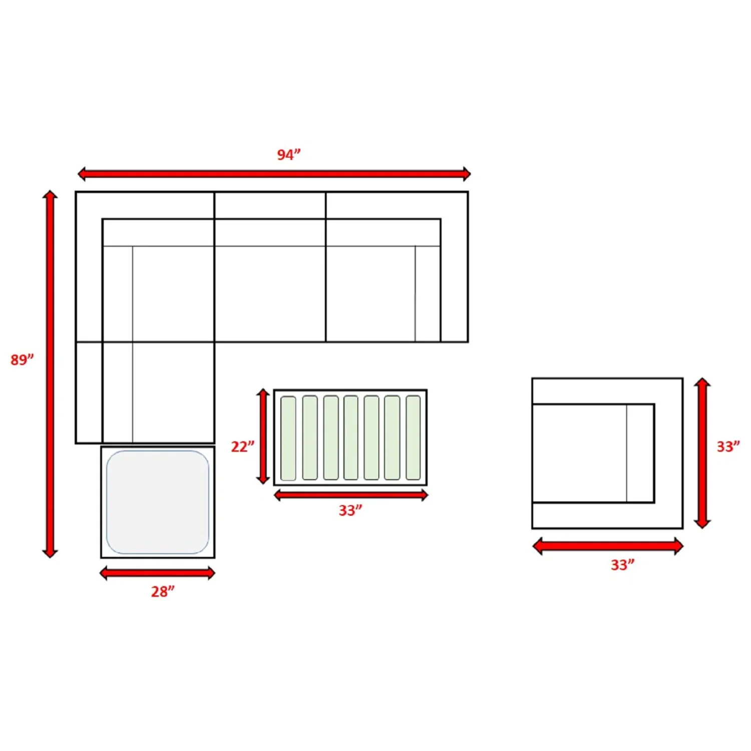 Stylish Entertainment Sectional Set, Outdoor Living - Image 54