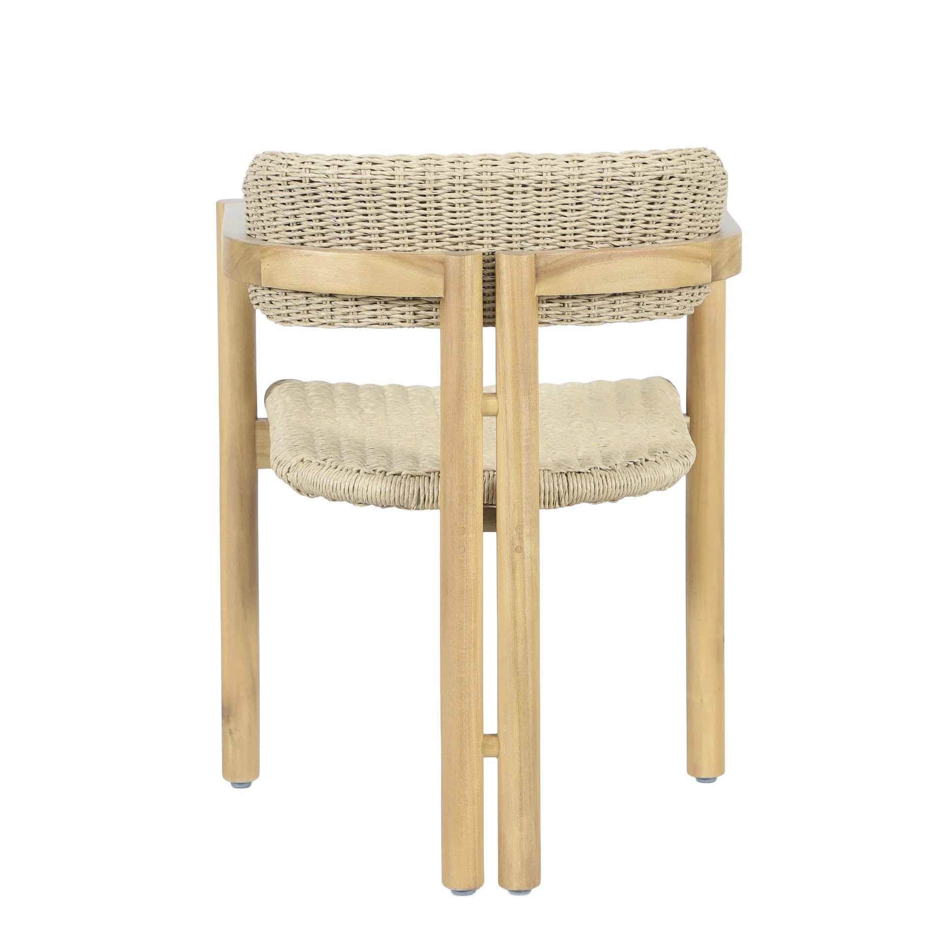 Sedona - Wood And Wicker Patio Dining Chair (Set of 2) - Natural / Brown - Image 9
