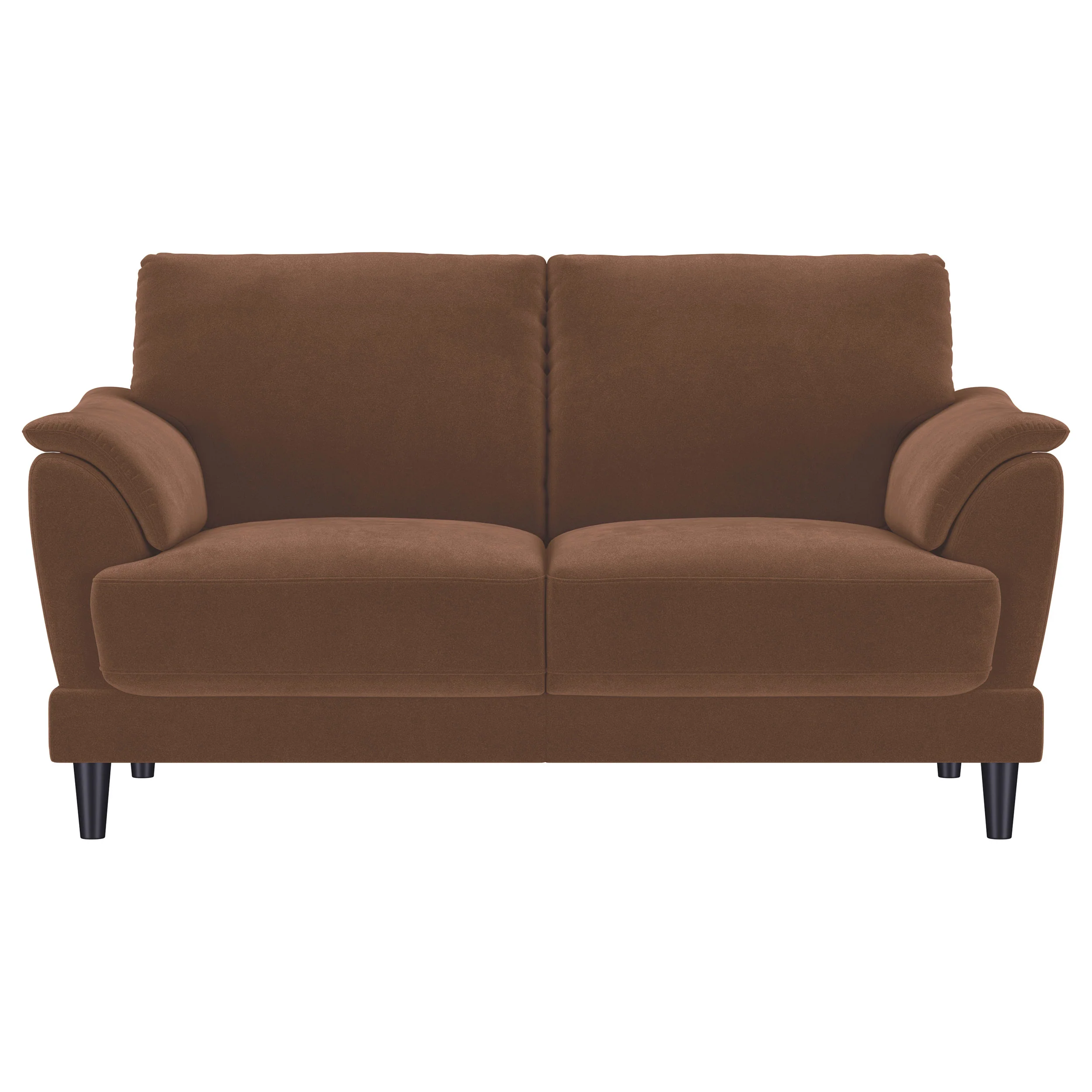 Selma 2-Piece Rust Velvet Crescent Arm Sofa Set - Image 10