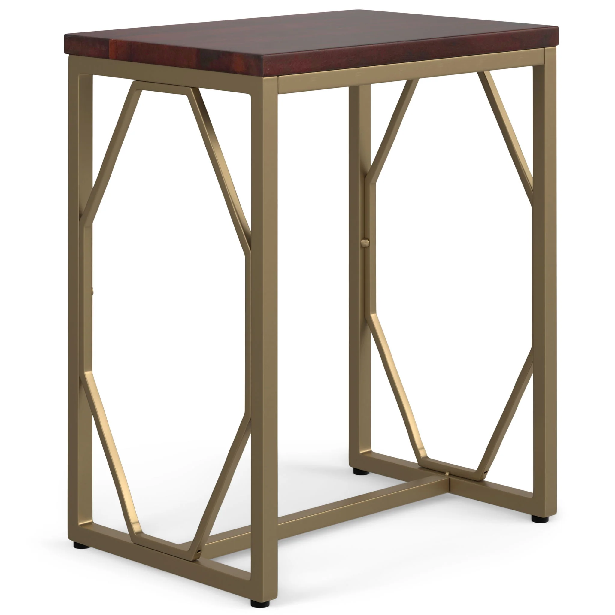 Selma - Handcrafted Metal And Wood Accent Table - Image 2
