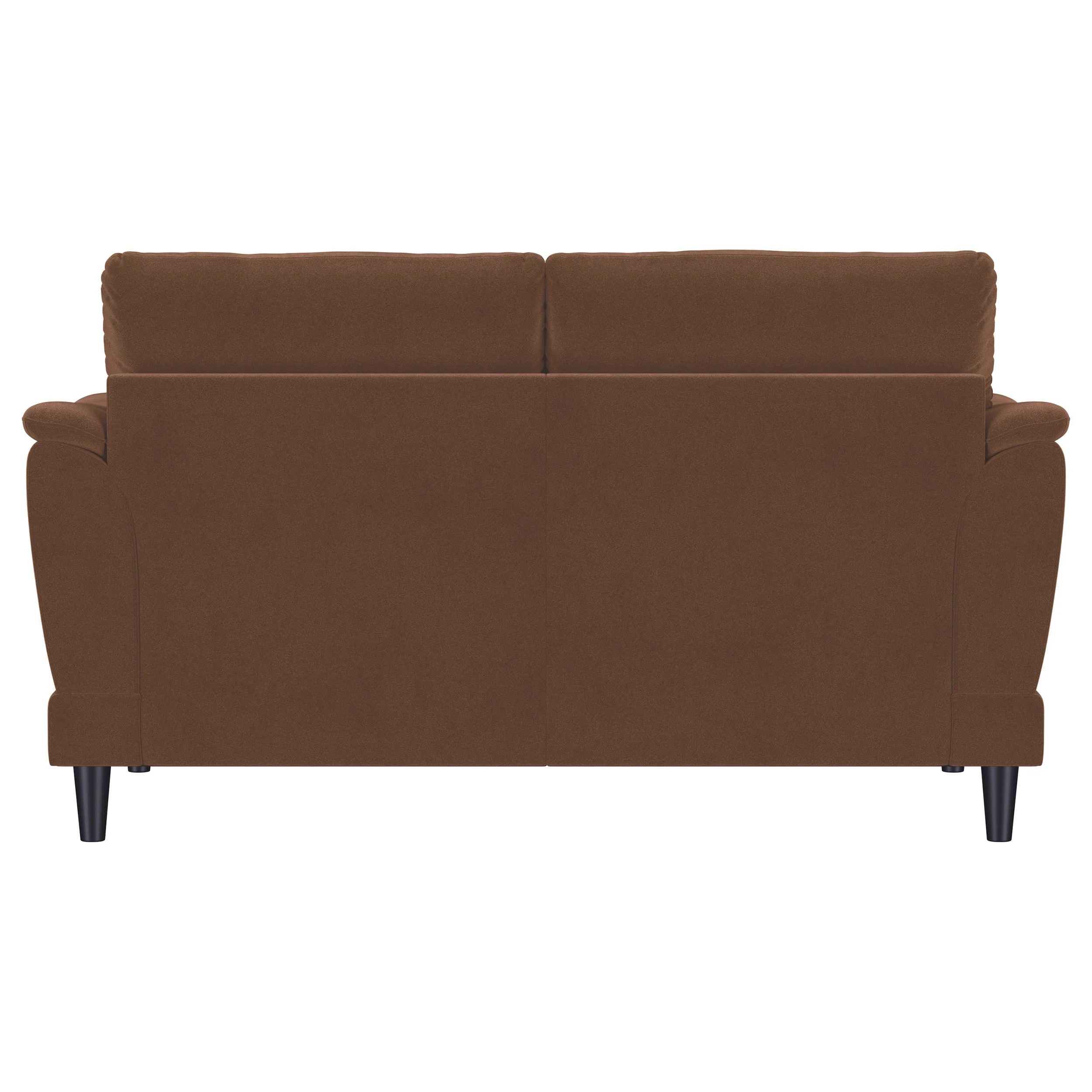 Selma Velvet Upholstered Crescent Arm Loveseat Rust - Image 7
