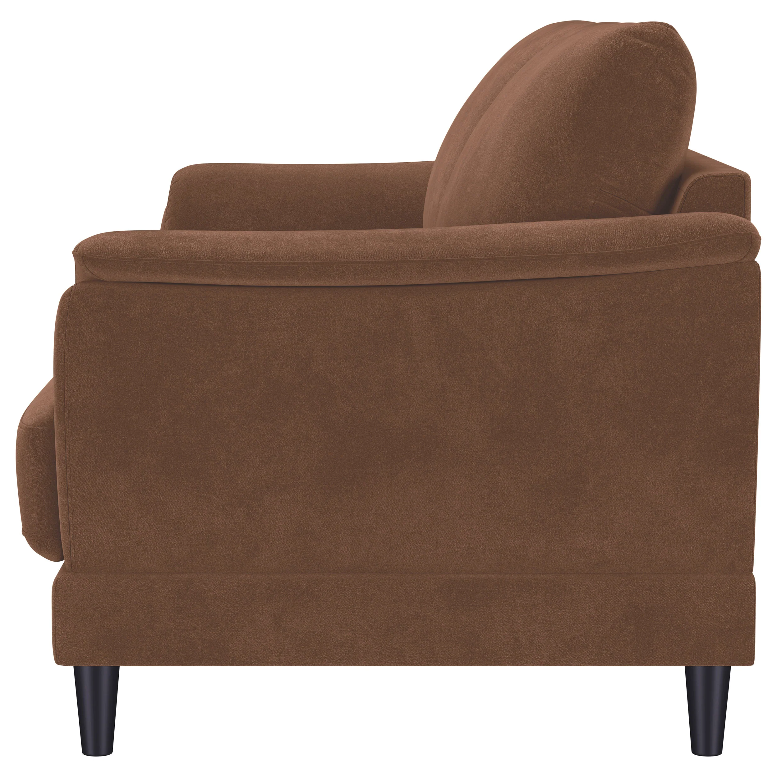 Selma Velvet Upholstered Crescent Arm Sofa - Rust - Image 2